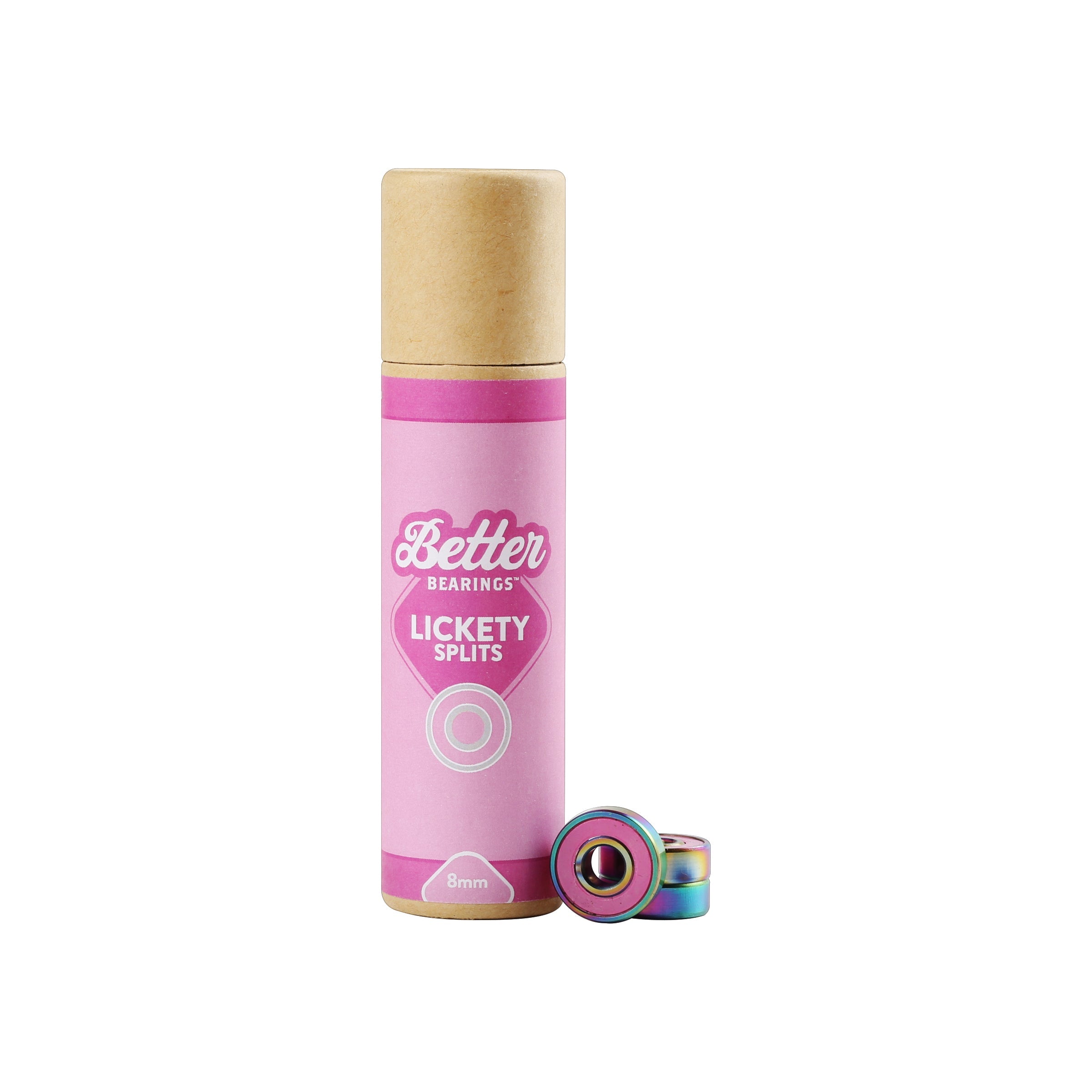Better Bearings Lickety Splits (16 Pack) - High Performance Skateboard Bearings for Smooth Riding - Perfect for Skateboarding, Longboarding & Roller Skating