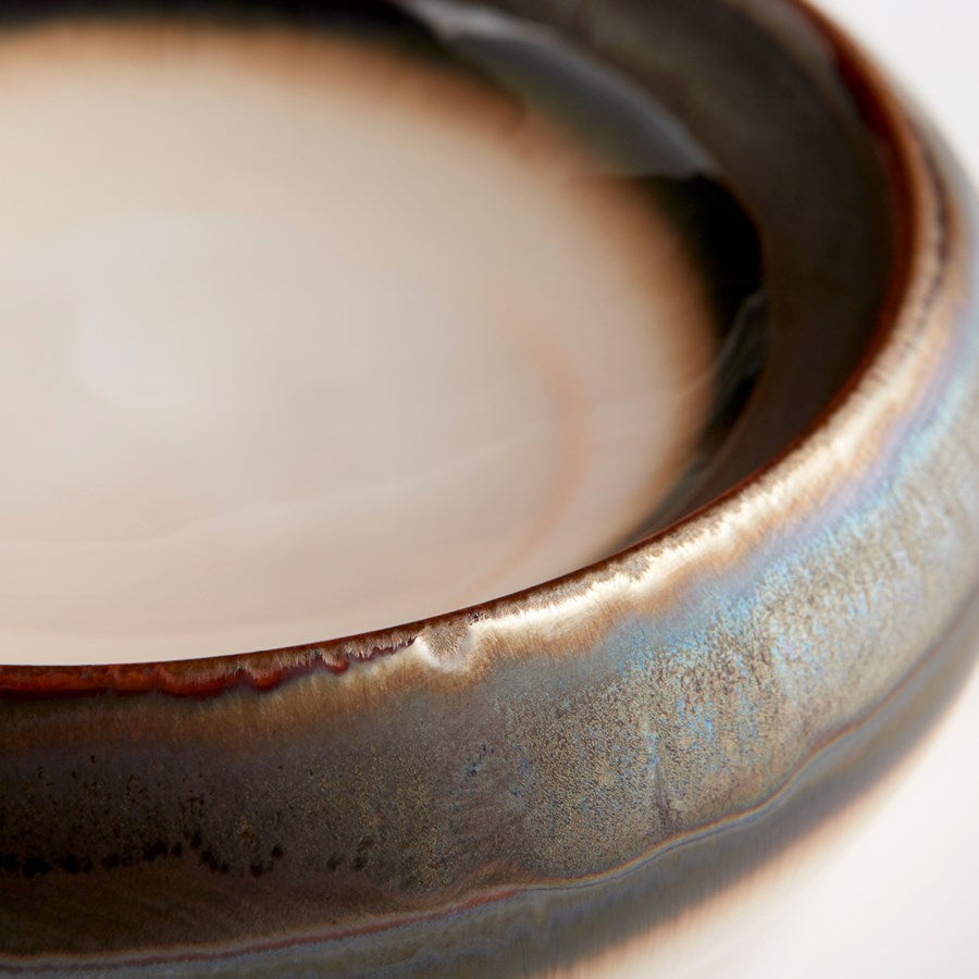Cyan Design 10836 Crater Bowl in Desert Sand - Handcrafted Ceramic Decorative Bowl for Home Decor, Centerpiece, or Gift - Perfect for Dining Table, Shelf Display, and Modern Interior Styling