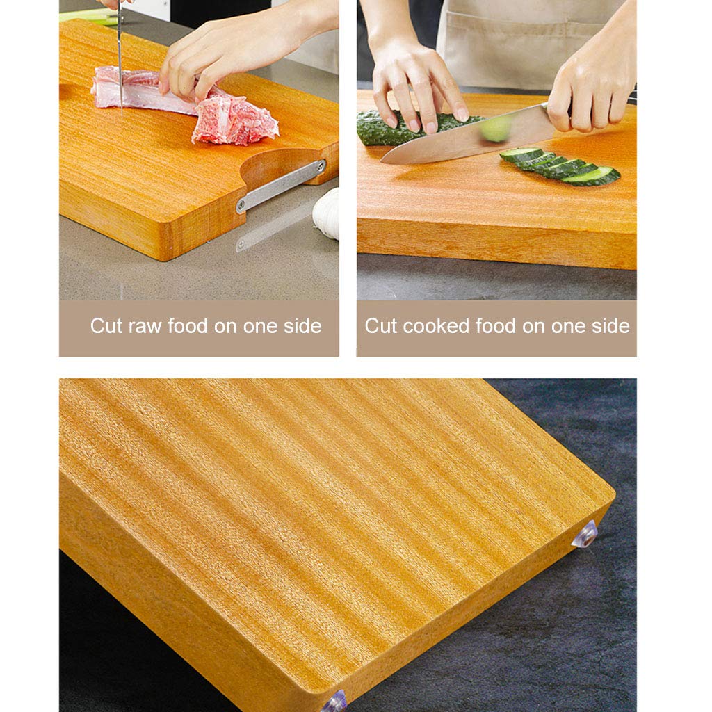 Premium Reversible Rectangular Solid Wood Cutting Board - 5 Sizes, Unpainted & Healthy for Chopping Vegetables, Fruits, and Meat | Perfect for Kitchen Prep, Serving, and Charcuterie Displays