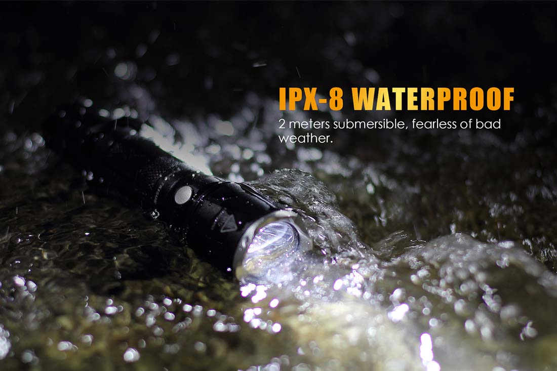 Fenix TK15UE Tactical Flashlight - Ultra Bright LED, Rechargeable, Waterproof, Gray (Discontinued) - Perfect for Camping, Hiking, Emergency & Outdoor Adventures