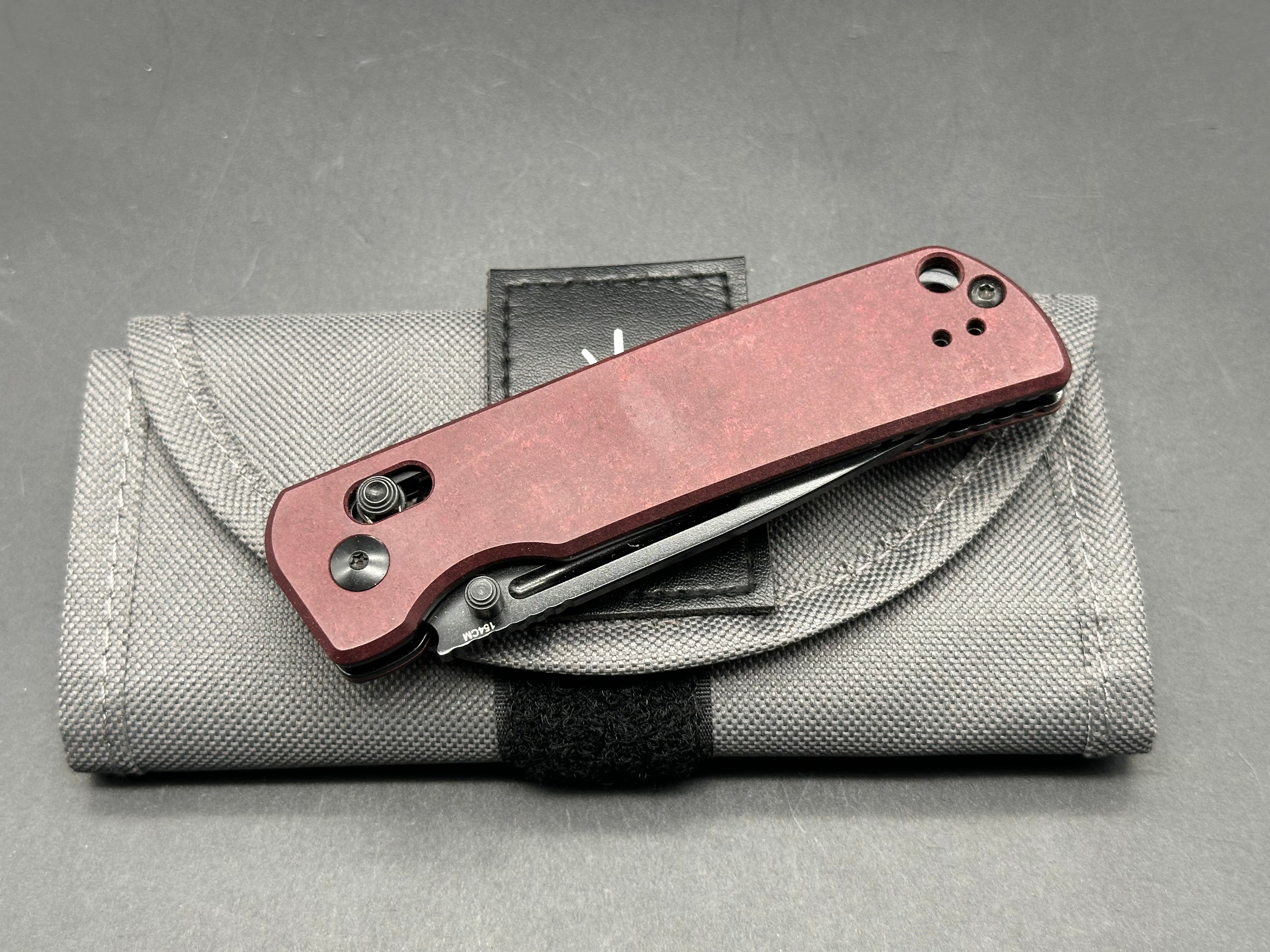Kizer Escort Folding Pocket Knife with Red Richlite Scales - EDC, Outdoor, Camping & Everyday Carry Knife for Men & Women