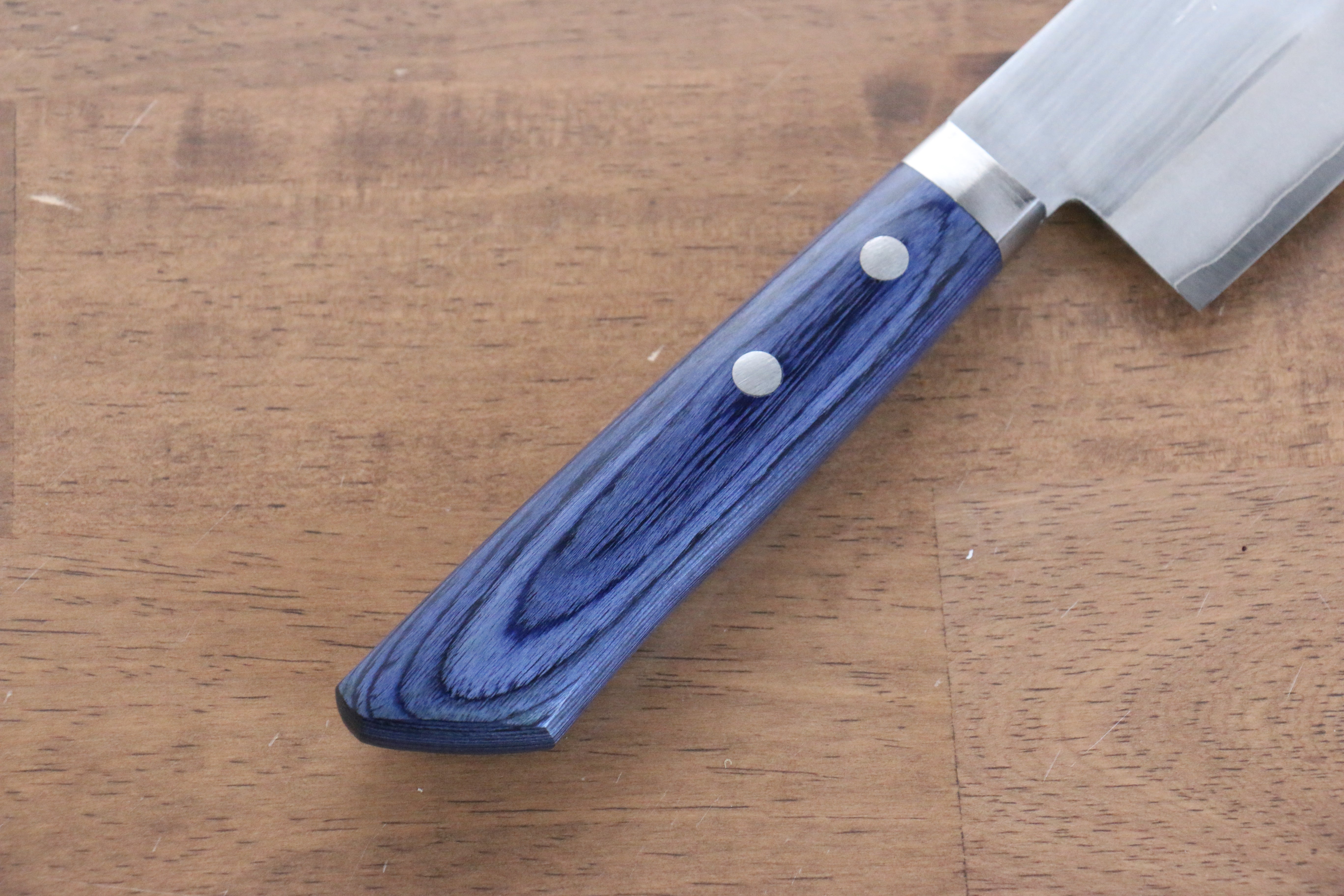 Premium Kunihira VG1 Migaki Finished Usuba Knife 165mm - Japanese Blue Pakka Wood Handle - Ideal for Sushi, Vegetables & Precision Cutting