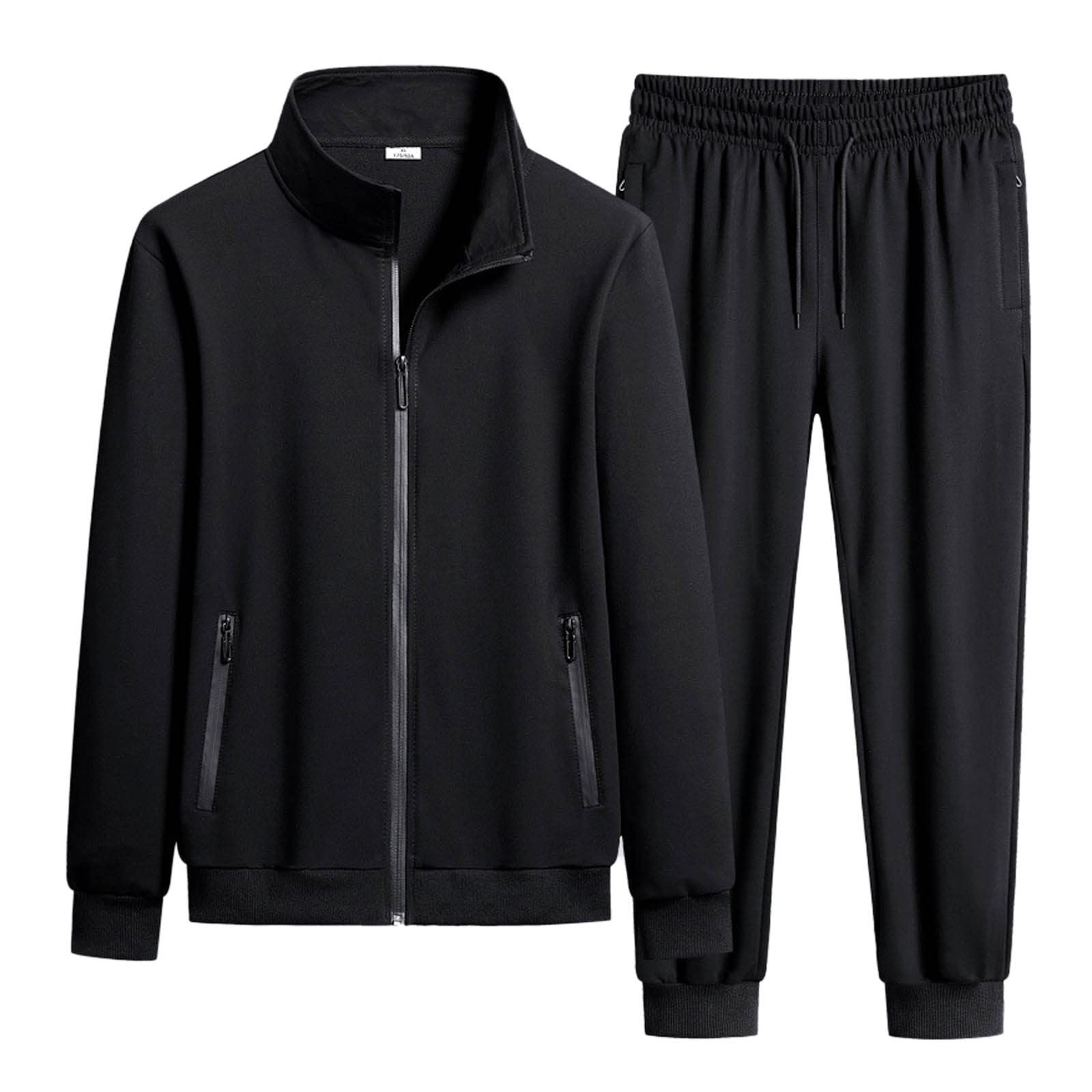 Blandoom Fossean Men's Full Set Tracksuit - Red Gym Workout Outfit with Hooded Jacket & Jogger Pants | Athletic Sportswear for Running, Training & Motorcycle Riding | Comfortable Activewear for Men