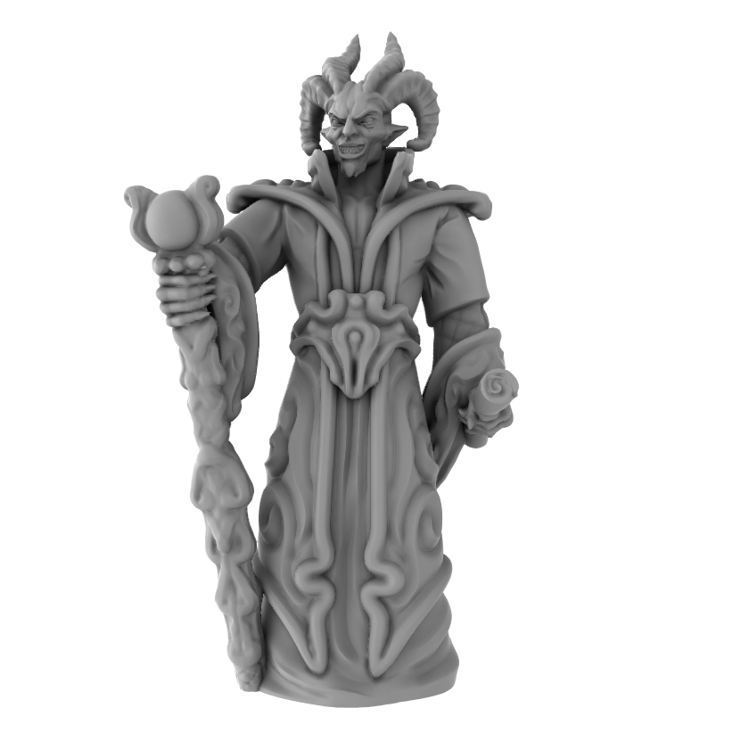 Asmodeus Standing Statue - Gothic Home Decor, Dark Fantasy Collectible for Living Room, Office & Gaming Setup