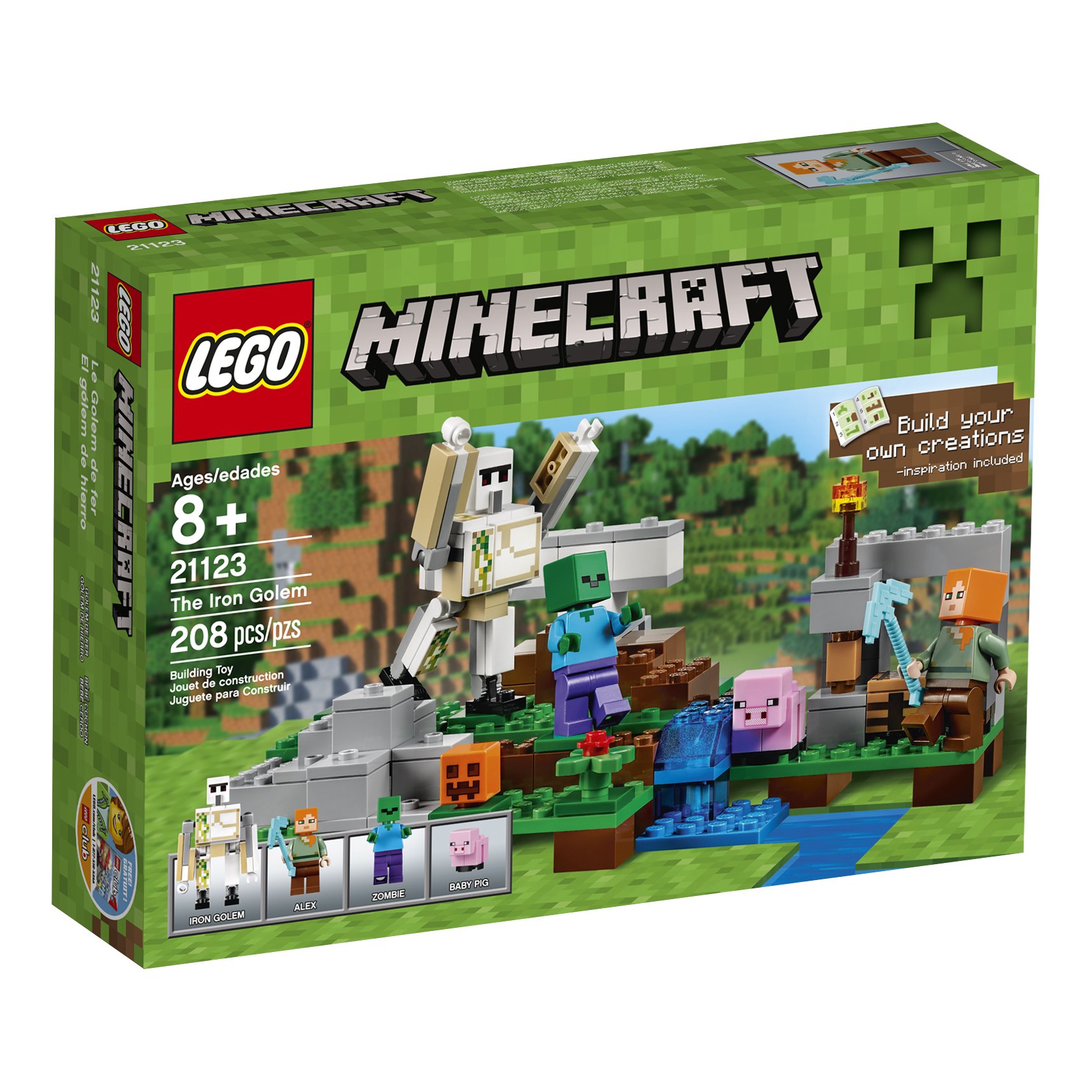 LEGO Minecraft The Iron Golem Set 21123 - Building Blocks Toy for Kids & Adults, Creative Construction Play for Minecraft Fans