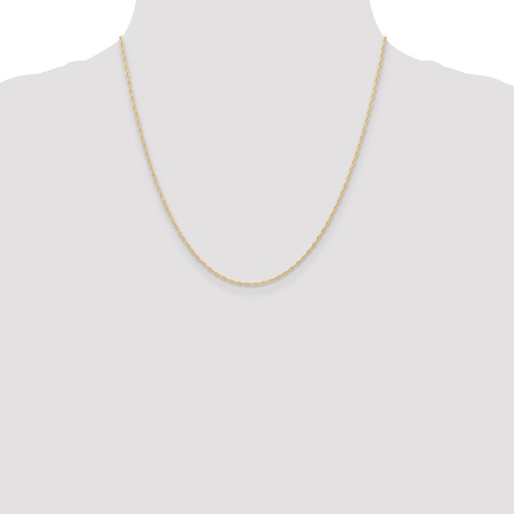 10K Yellow Gold Solid Cable Rope Chain Necklace - Elegant for Daily Wear