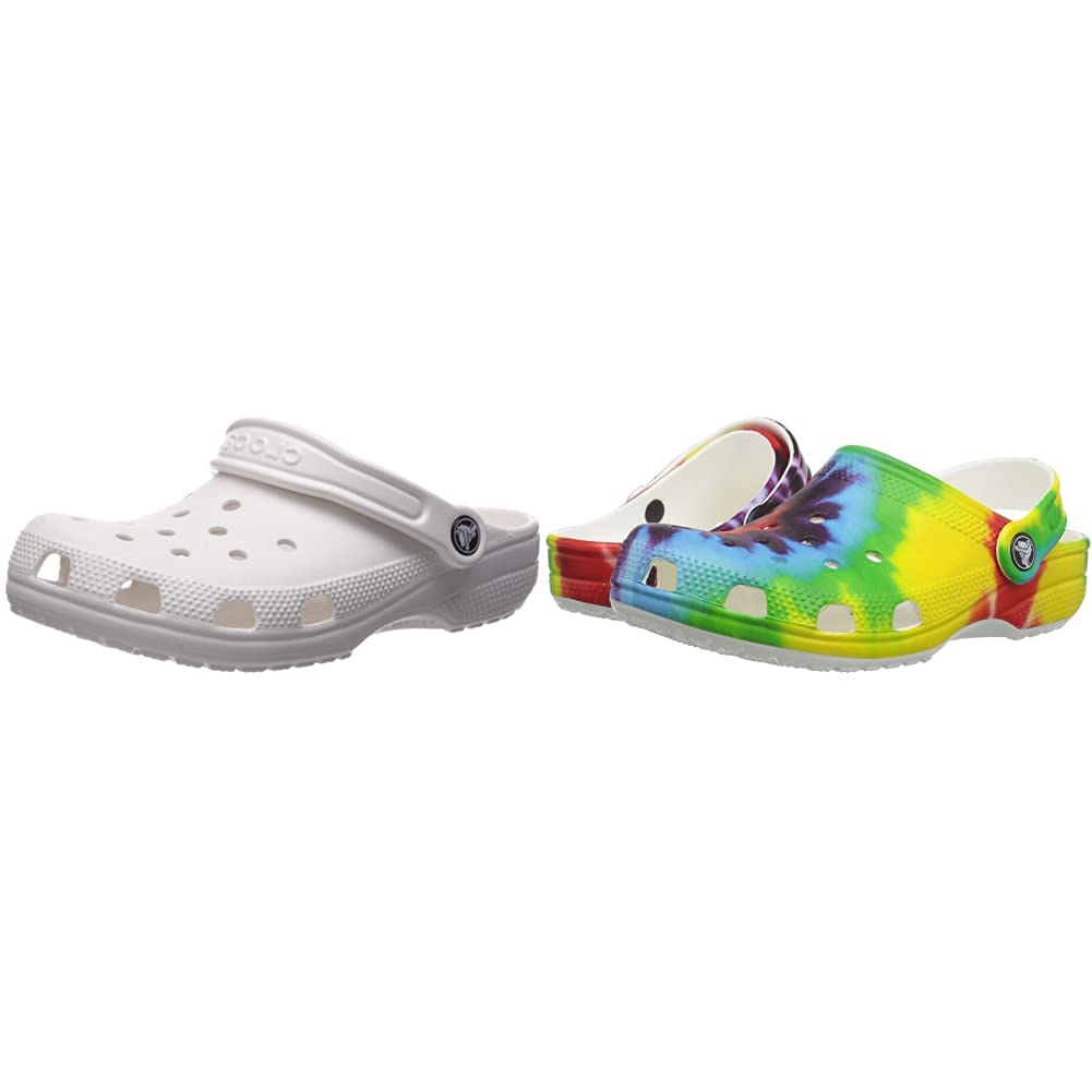Crocs Kids' Classic Clog 2-Pack Bundle - Comfortable Lightweight Water Shoes for Boys & Girls - Perfect for Beach, Pool, and Outdoor Play