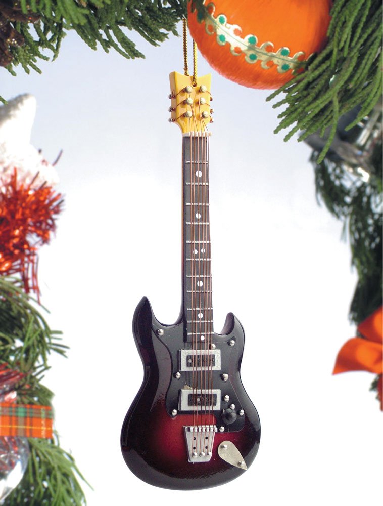 Electric Guitar Christmas Ornament - Handmade Musical Instrument Decor for Holiday Tree (Perfect for Musicians, Rock Fans & Christmas Decorations)