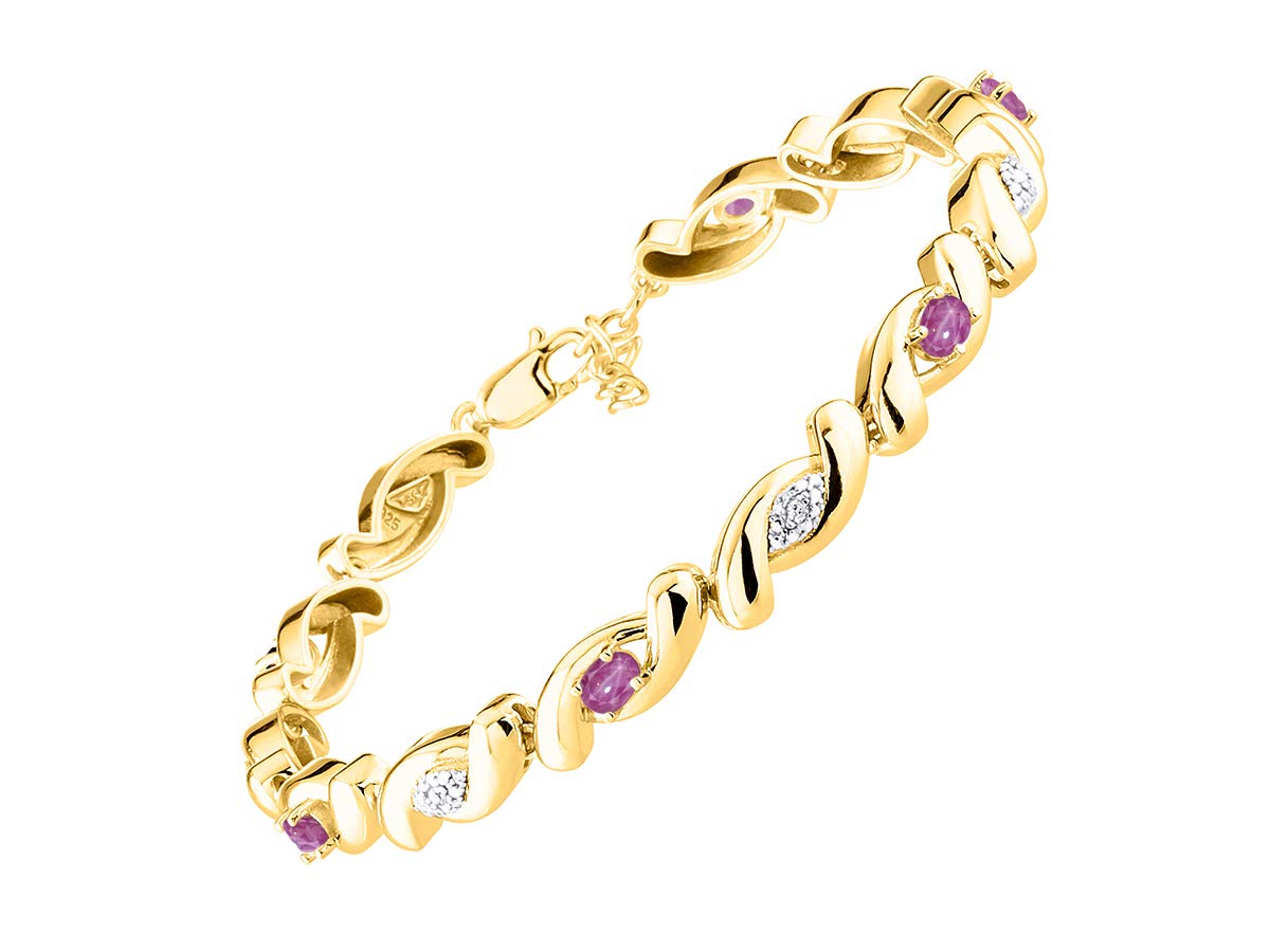 925 Silver Infinity Twist Tennis Bracelet for Women - Adjustable 7