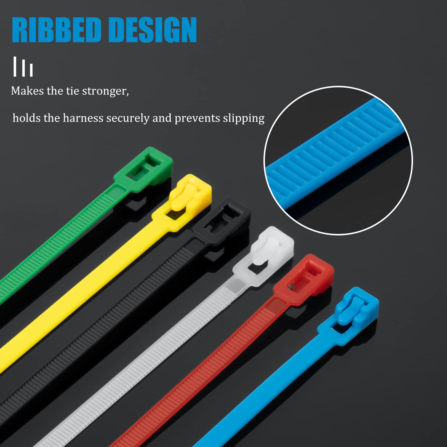 XINGO 100PCS 8 Inch Green Reusable Cable Ties - Adjustable Zip Ties for Wires, Indoor & Outdoor Use - Perfect for Organizing Cables, Gardening, DIY Projects & Home Improvement
