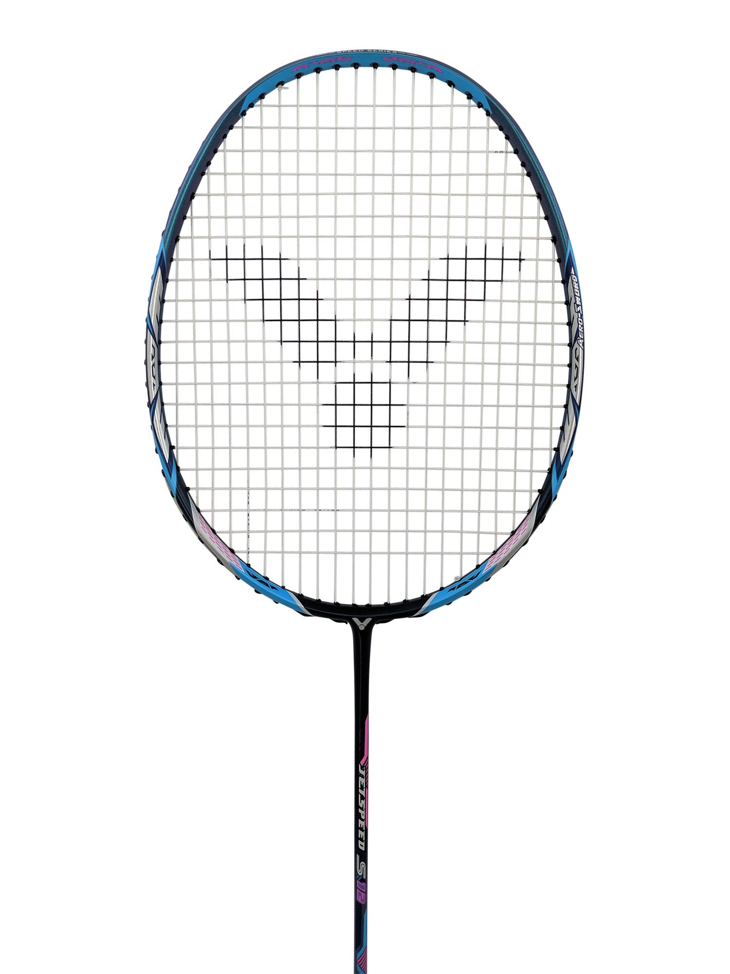 Victor Jetspeed S 12 M (JS 12 M) Badminton Racket - Professional Carbon Fiber Shuttlecock Racket for Men & Women - Perfect for Singles & Doubles Matches, Training Sessions