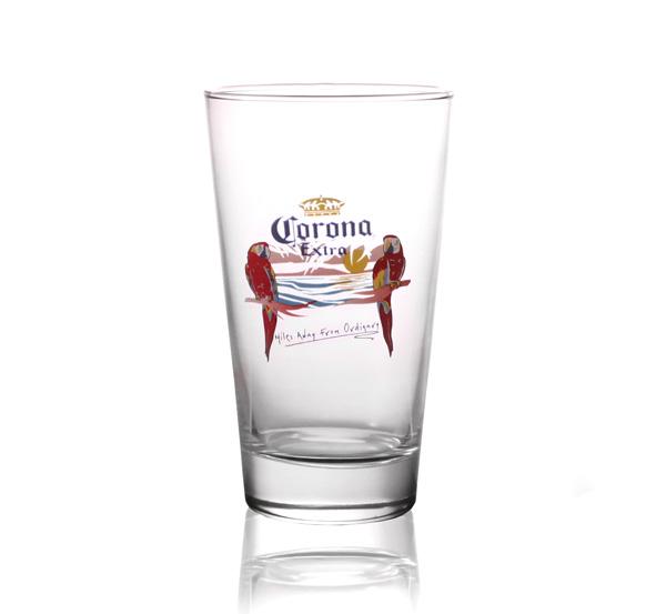 Corona® 16 oz Pub Beer Glasses - Set of 4, Classic Bar Glassware for Lager, Ale & Craft Beer - Perfect for Home Bars, Parties & Restaurants