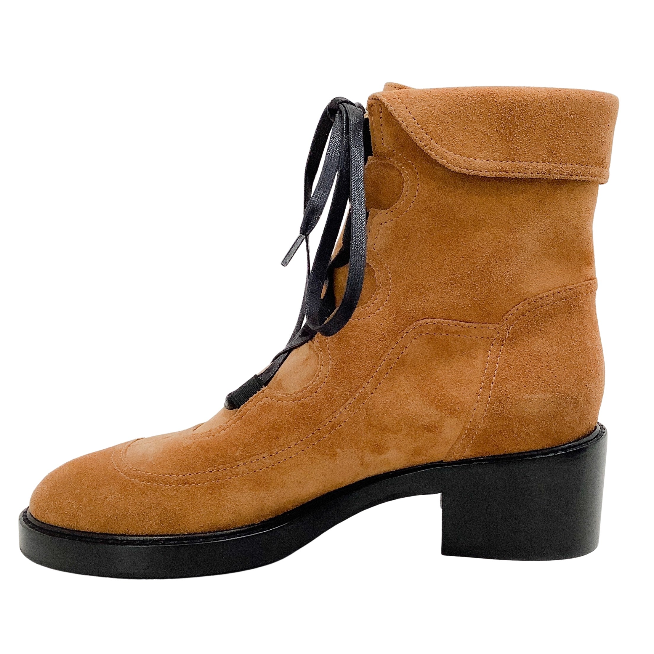 Laurence Dacade Women's Beige Suede Coleen Ankle Boots - Stylish Lace-Up Booties for Casual Outings & Office Wear