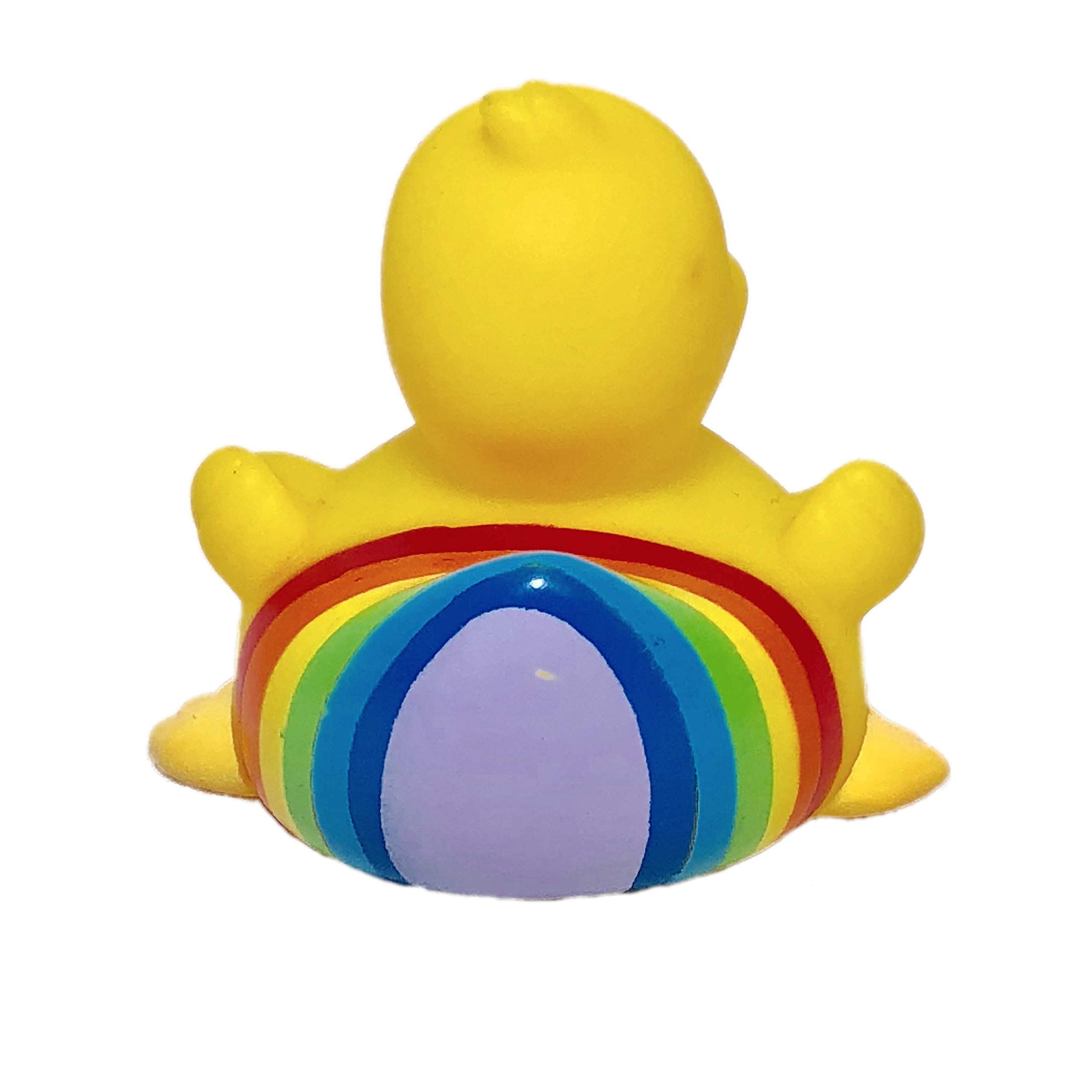 Rainbow Rubber Duck Bath Toy for Kids - Safe, Non-Toxic & Sealed Mold Free - LGBTQ+ Pride Themed - Perfect for Bathtime Fun & Sensory Play