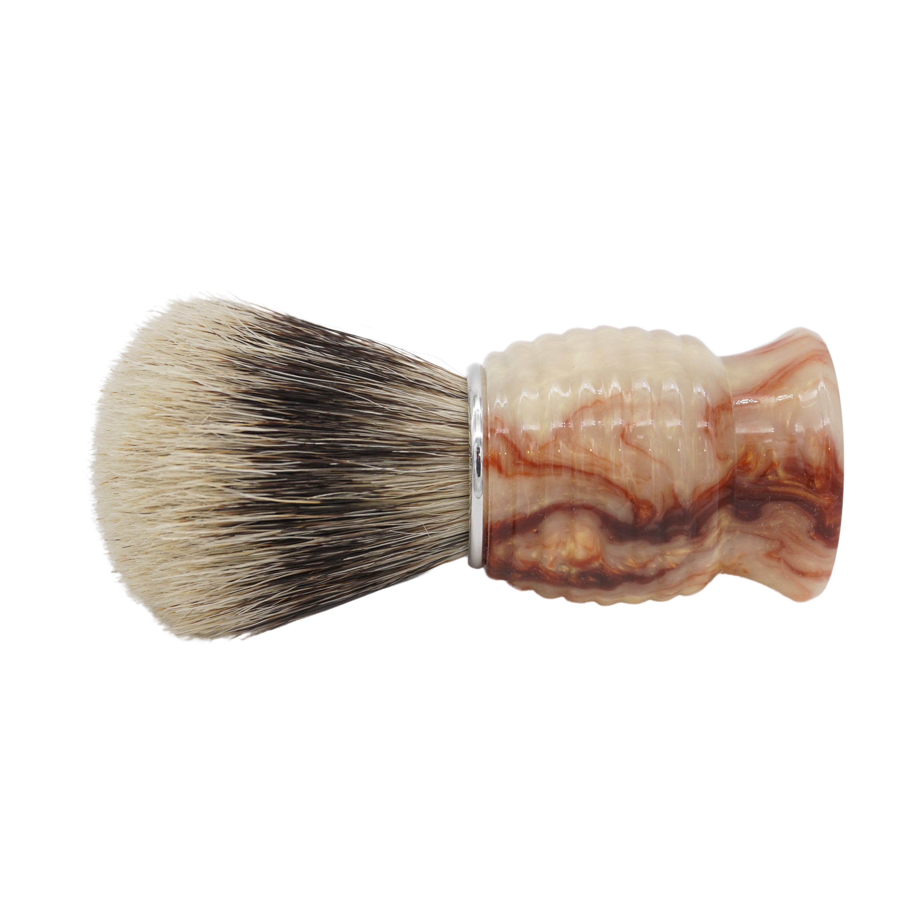 Premium 24mm Semogue Mistura Badger & Boar Hair Shaving Brush with AP Shave Co. Crushed Mud Resin Handle #84 - Handcrafted by Shavemac - Perfect for Wet Shaving & Luxury Grooming Rituals