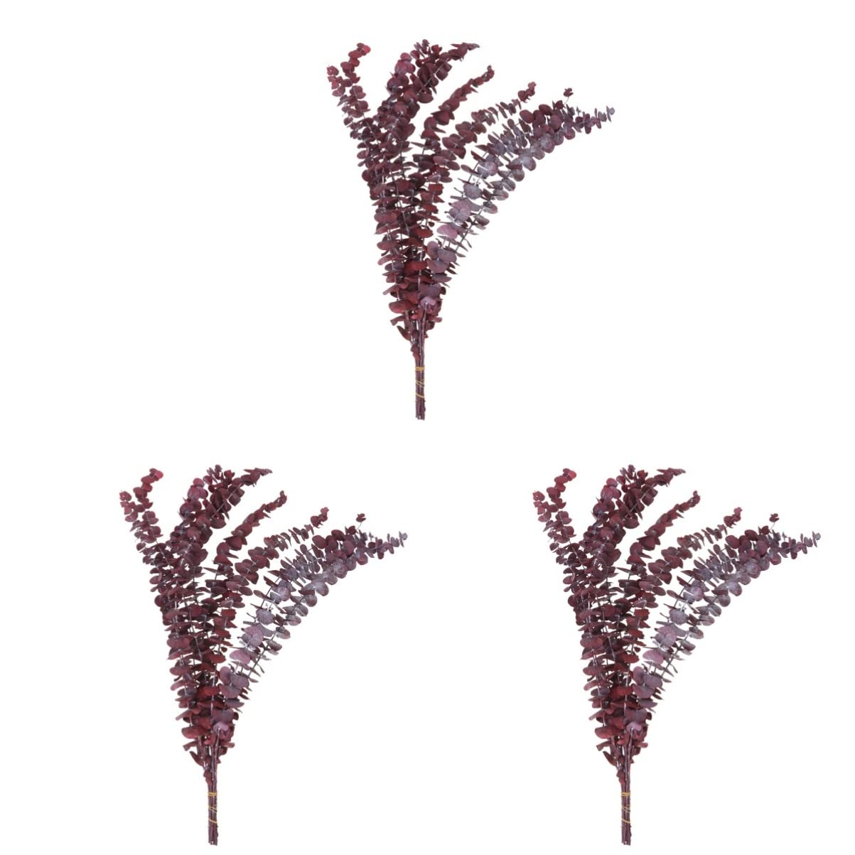 Best Artificial Eucalyptus Stems - 3 Pack Faux Greenery Plants with 10 Realistic Leaves for Home Decor, Wedding Centerpieces, and Office Desk Decorations