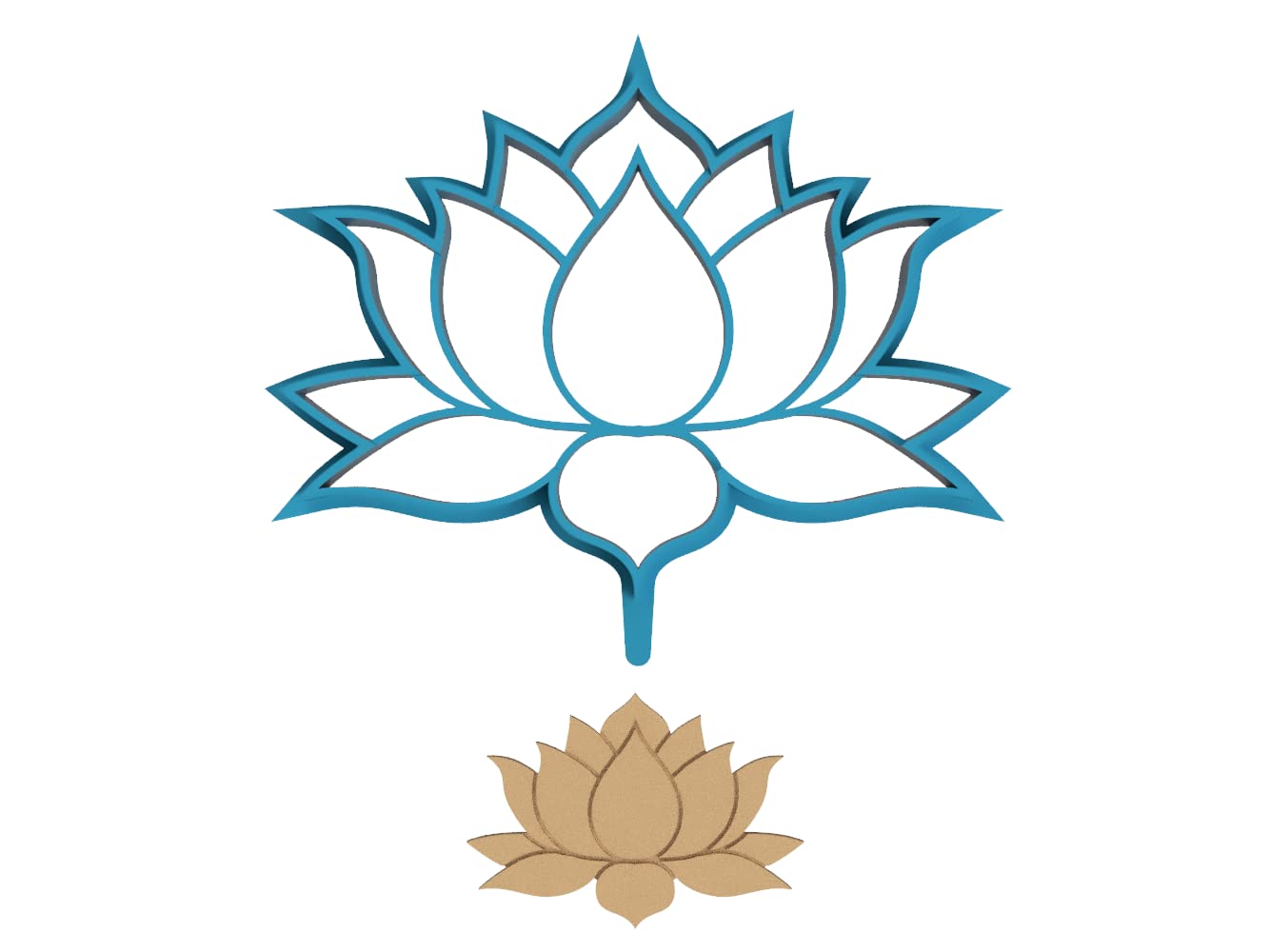 4 Inch Lotus Flower Cookie Cutter - Stainless Steel Baking Tool for Sugar Cookies, Fondant, Clay, Dough | Perfect for Wedding, Birthday, Baby Shower Decorations