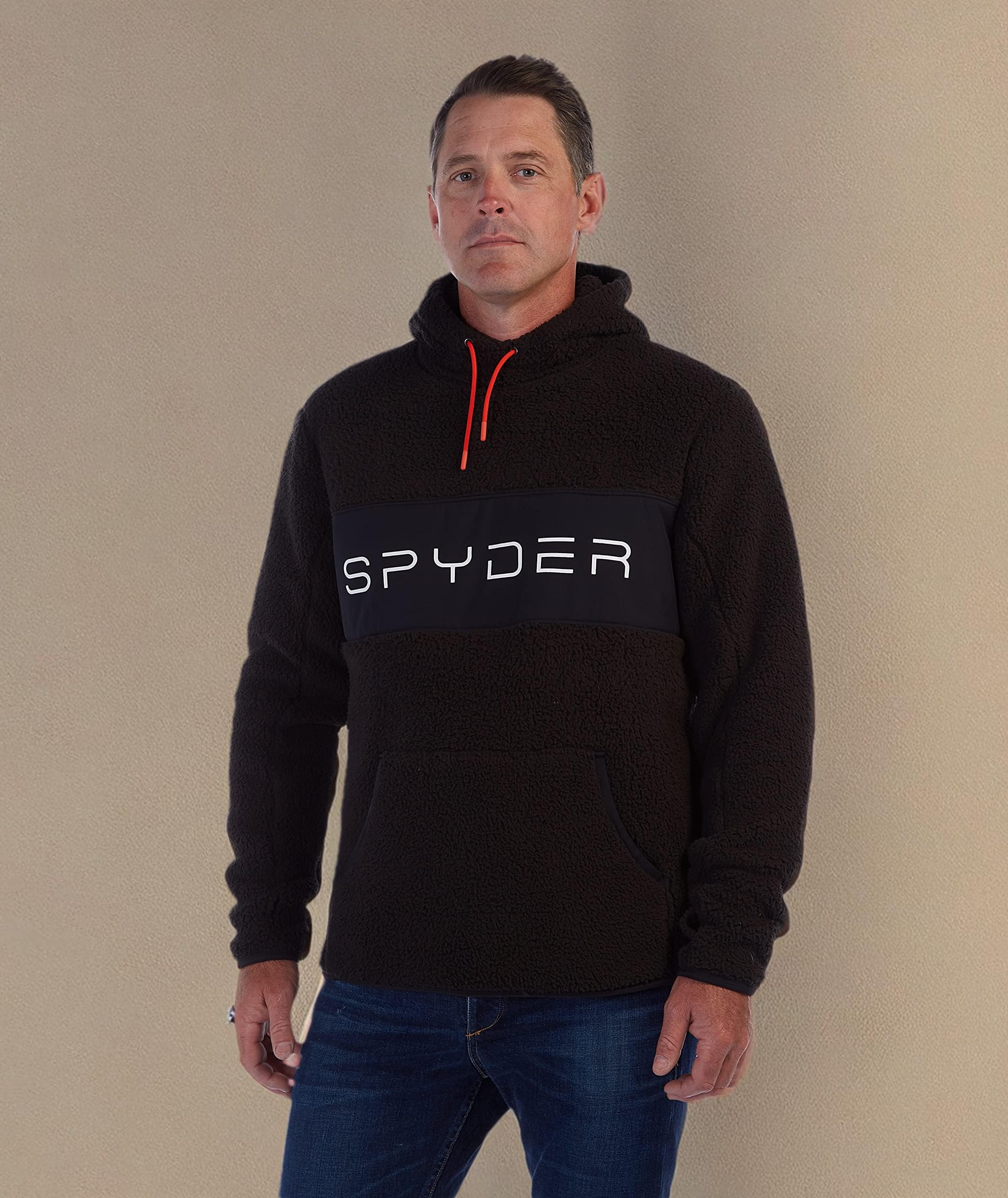 Spyder Men's Vista Hoodie Fleece Jacket - Lightweight Warm Pullover for Outdoor Activities, Hiking & Casual Wear