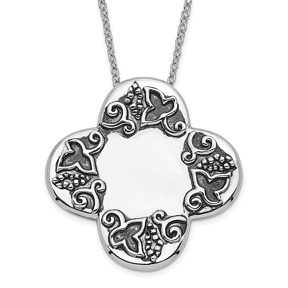 925 Sterling Silver Dieters Cross Pendant Necklace for Women - Religious Jewelry Gift for Her - Perfect for Church, Baptism & Everyday Wear