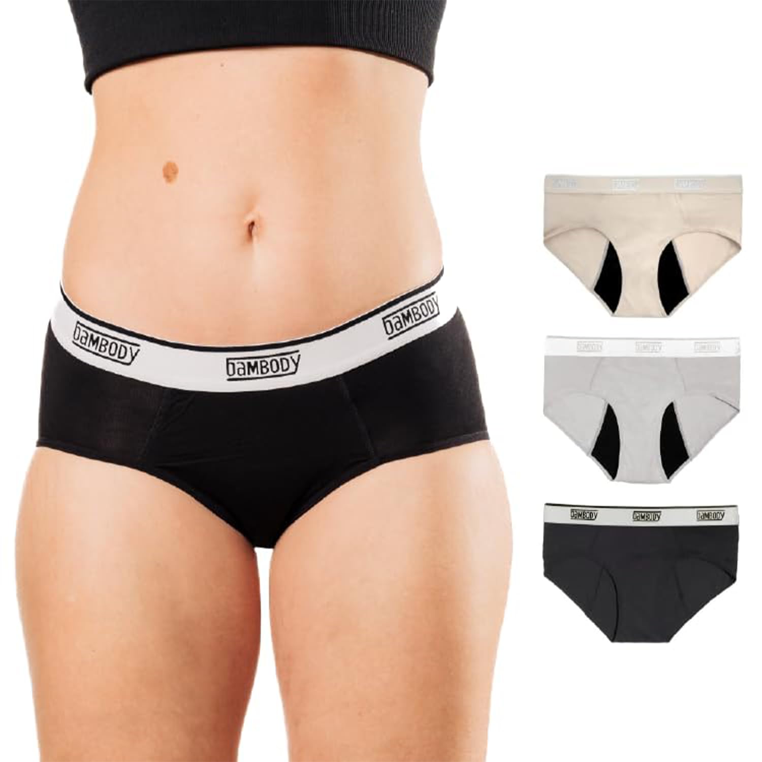 Bambody High Absorbency Period Underwear for Women & Teens - Postpartum & Maternity - Breathable, Leakproof, Silky Smooth - Perfect for Overnight Protection & Active Lifestyles