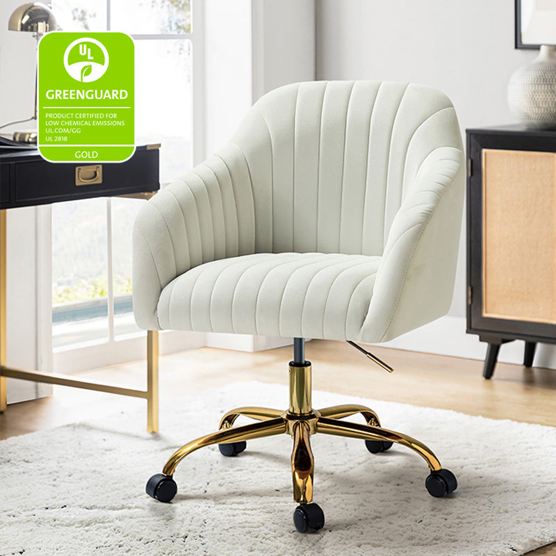 Luxury Velvet Office Chair - Ergonomic Desk Chair with Adjustable Height for Home & Workspace - Perfect for Remote Work, Gaming & Study