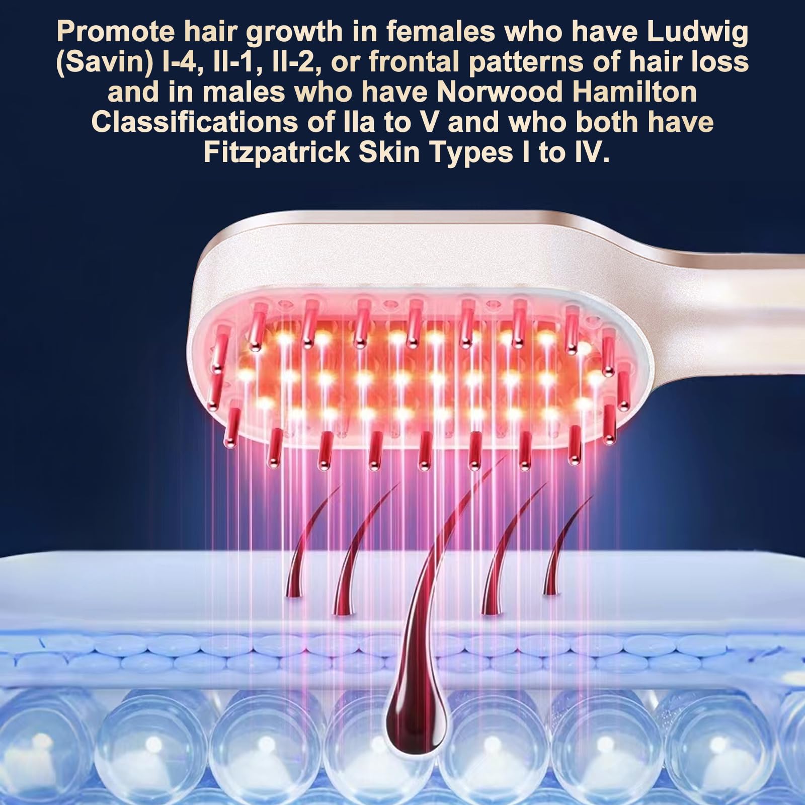 FDA Cleared Laser Therapy Hair Growth Comb - Red Light Electric Scalp Massager for Thicker Hair (Pink) | At-Home Hair Regrowth Treatment for Men & Women | Perfect for Daily Scalp Care & Hair Loss Prevention