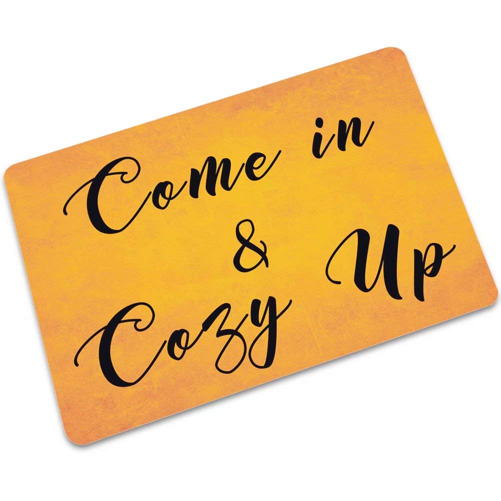 YQ Park Come in & Cozy Up Doormat - Non-Slip Indoor/Outdoor Entryway Rug for Front Door, Bathroom, Porch - Durable Rubber Backing for Home, Office & Apartment Decor