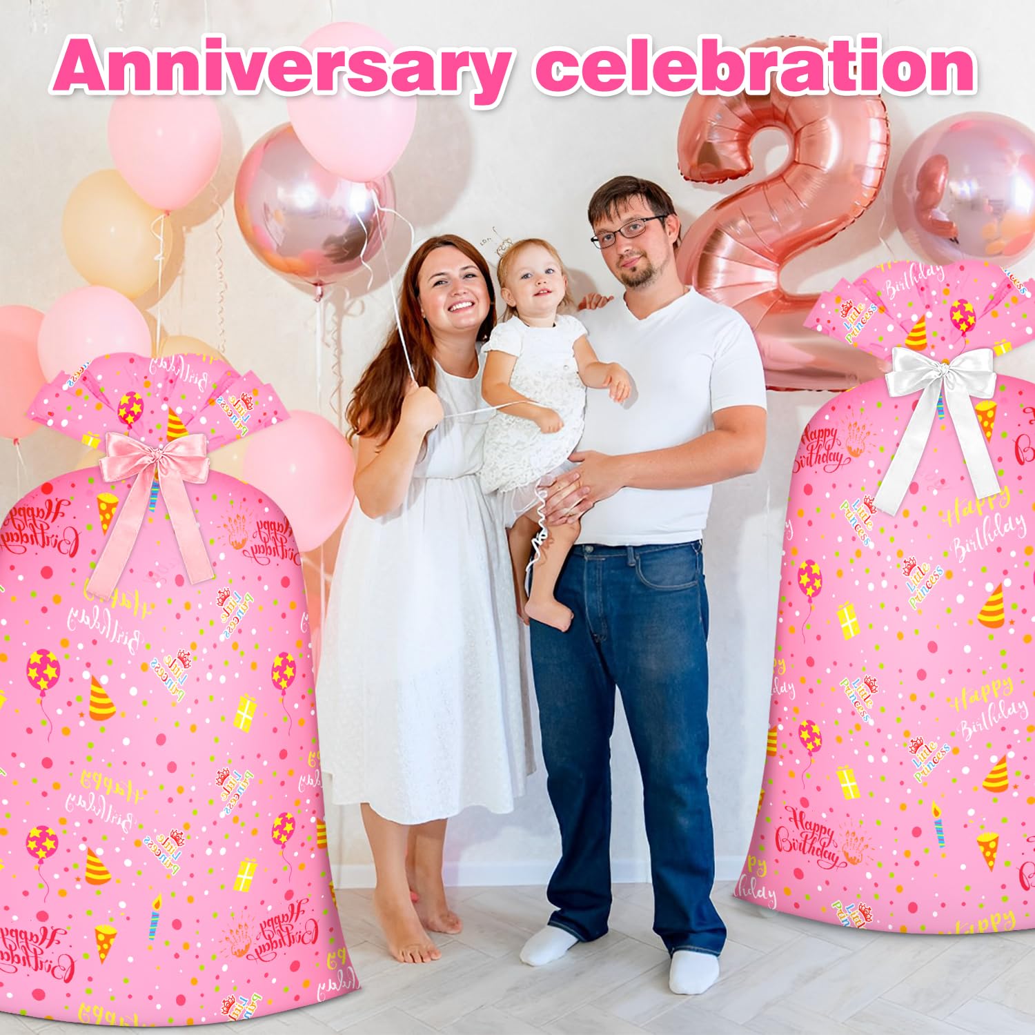 Extra Large Pink Gift Bag for Birthday - 48inch 1Pack | Perfect for Girls' Party Gifts