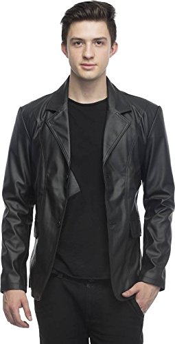 Premium SID Men's Solid Lambskin Leather Blazer Jacket - Slim Fit Formal Suit Coat for Business, Wedding & Party Wear - Elegant Evening Jacket for Dinner Dates & Special Occasions