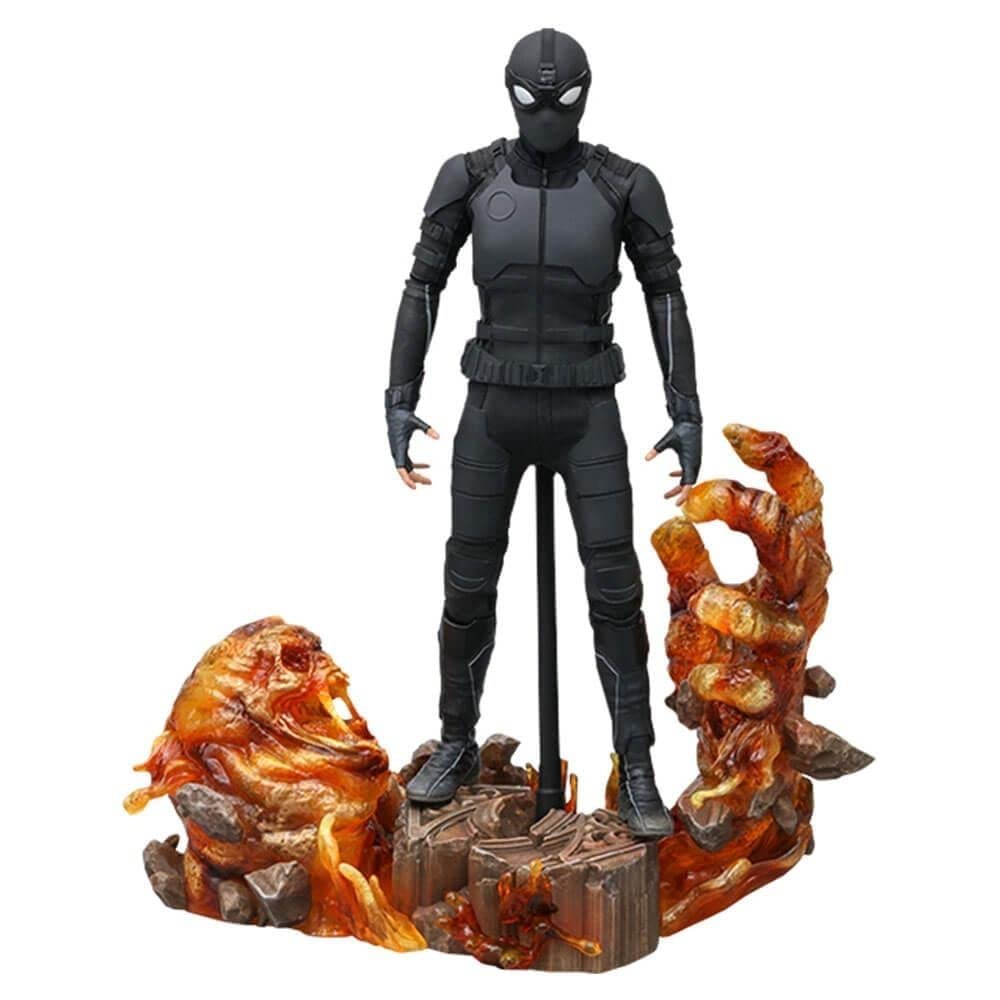 Hot Toys Movie Masterpiece 1/6 Scale Spider-Man Stealth Suit Action Figure - MMS541 Far from Home Deluxe Version (Tom Holland) - Collectible Figure for Marvel Fans & Home Display