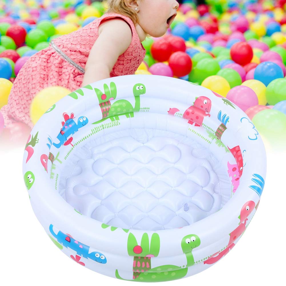 Sazao Inflatable Baby Pool for Toddlers - 60cm Round PVC Kiddie Pool for 2-3 Kids - Outdoor Water Play, Backyard Fun, Summer Activities for Babies & Little Kids