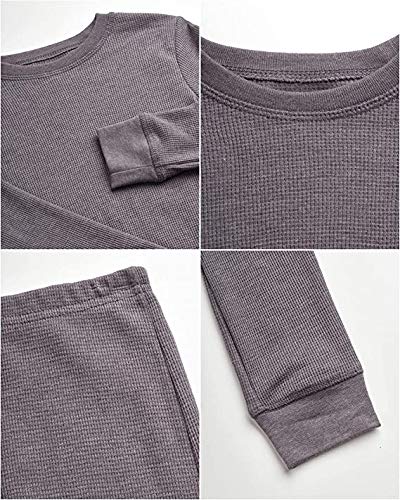 ONLY BOYS' Thermal Underwear Set - 4 Piece Waffle Knit Top & Long Johns (2T-16) | Winter Base Layer for Kids | Warm Outfit for Snow Play, Skiing & Cold Weather Activities