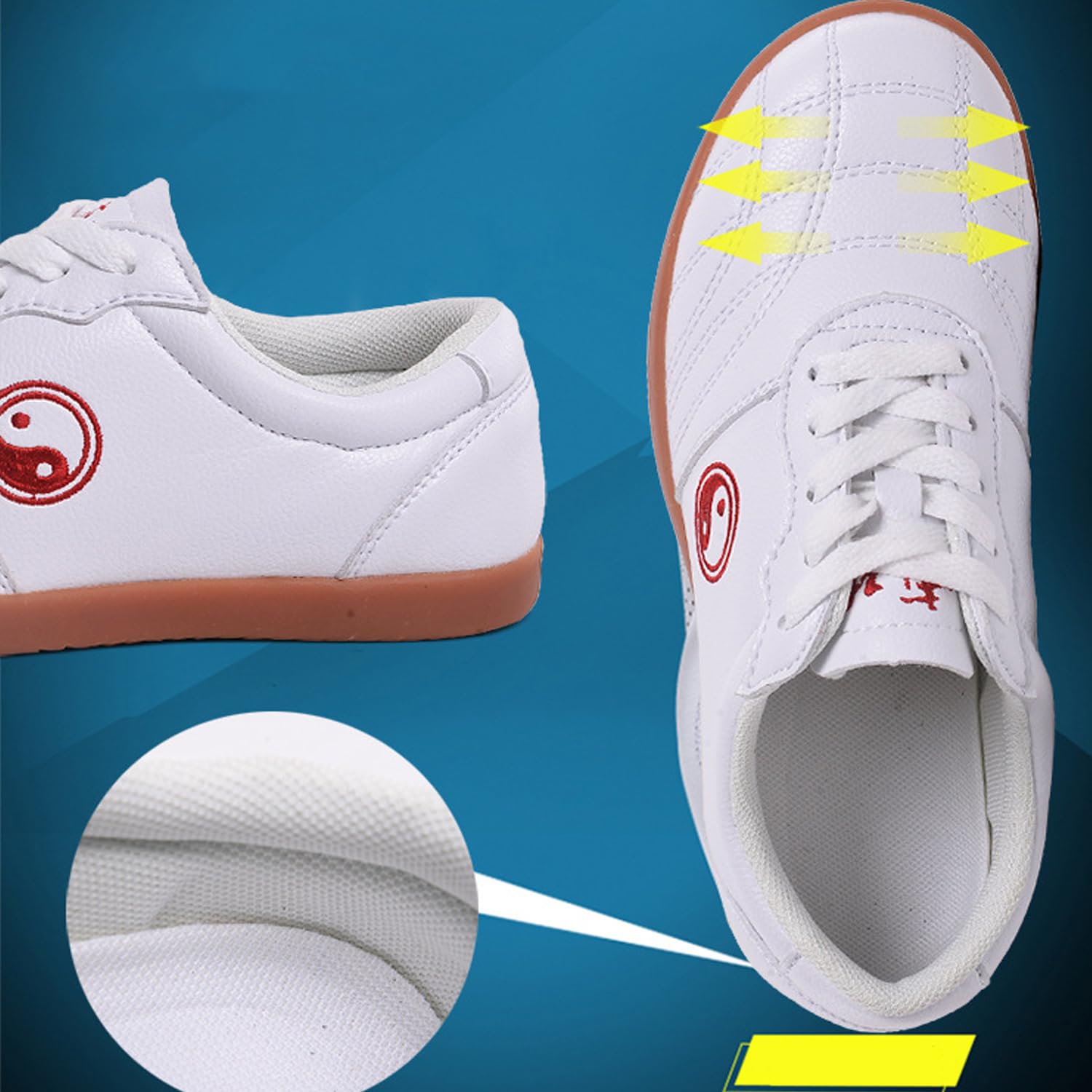 Crysterris Women's & Men's Martial Arts Shoes - Kung Fu, Tai Chi, Boxing, Karate, Taekwondo Training Shoes - Unisex Leather Breathable Design for Comfort & Performance - Perfect for Dojo Training, Competition & Daily Practice