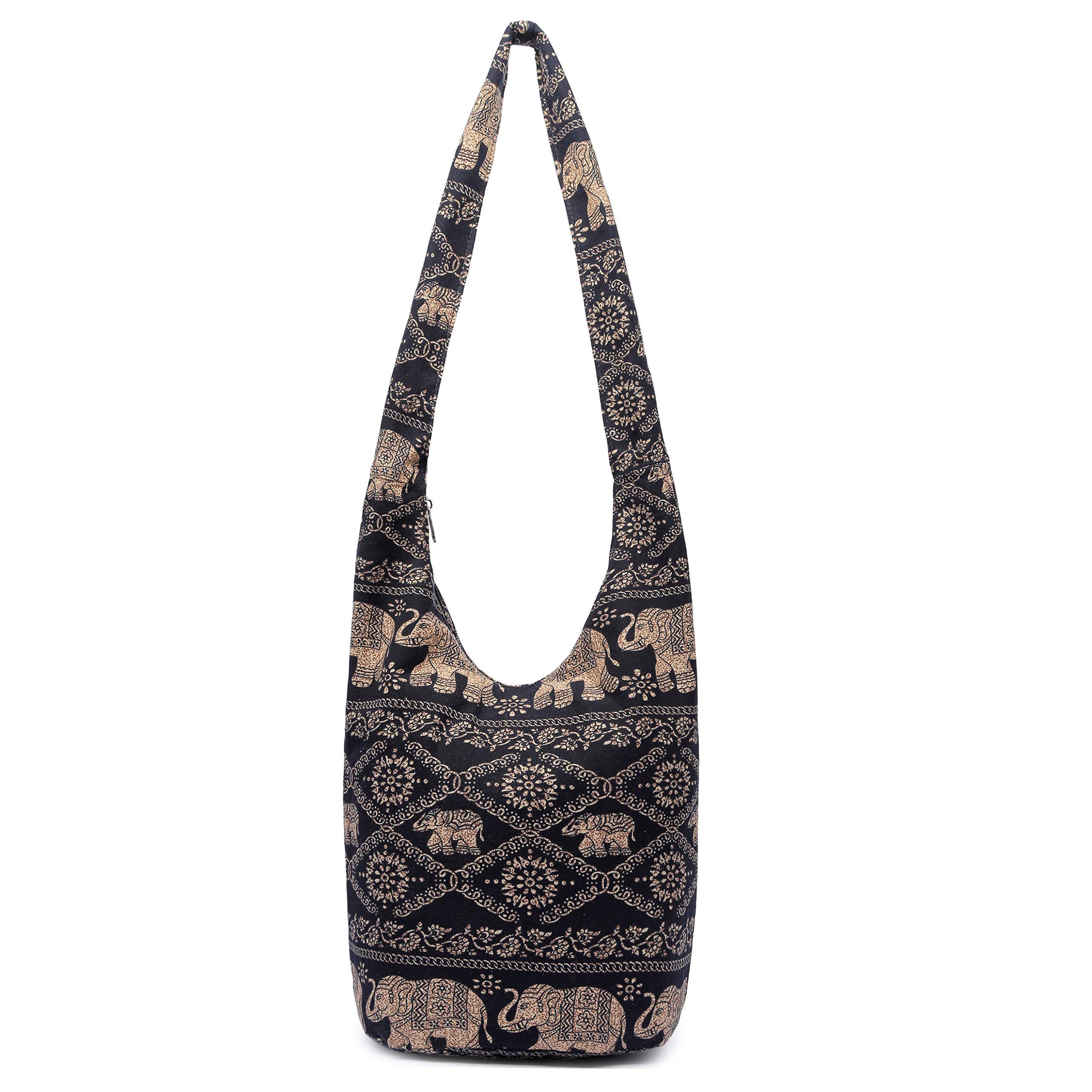Stylish Women's Canvas Shoulder Bag - Bohemian Animal Print Crossbody Purse for Everyday Use, Travel & Casual Outings