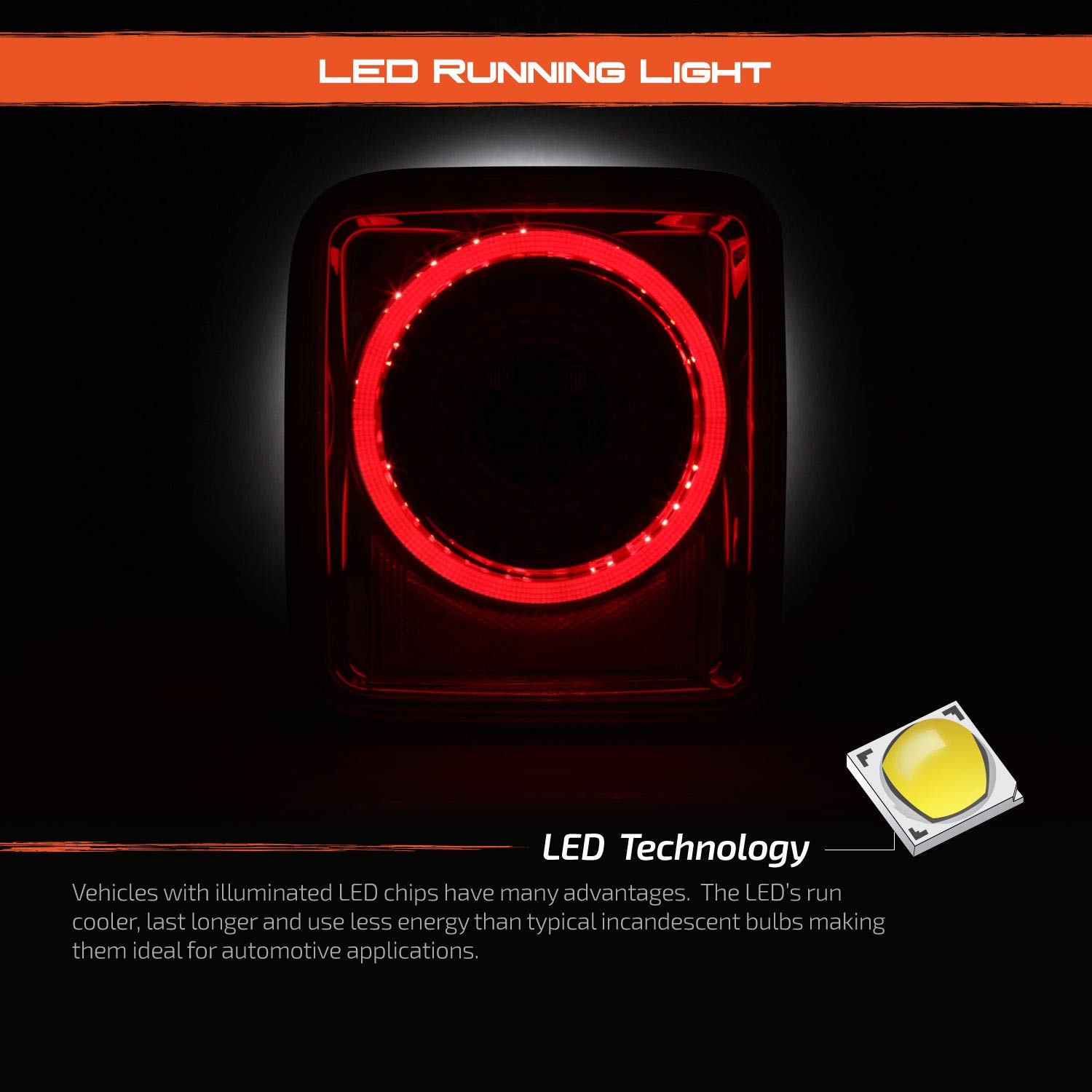 AKKON LED Tail Lights for 2018-2022 Jeep Wrangler JL - Sequential Turn Signal Brake Lights with Chrome Housing (Halogen Type) - Perfect for Off-Roading & Night Driving