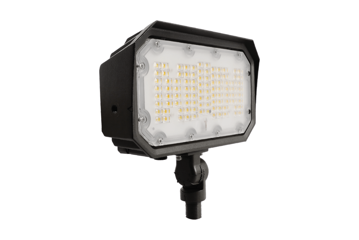50W/40W/30W LED Flood Light Outdoor - Adjustable 4000K/5000K/5700K Color Temperature, Knuckle Mount, UL & DLC 5.1 Certified, Bronze Finish, IP65 Waterproof - Perfect for Garden Lighting, Basketball Court, Lawn, Patio & Security Lighting