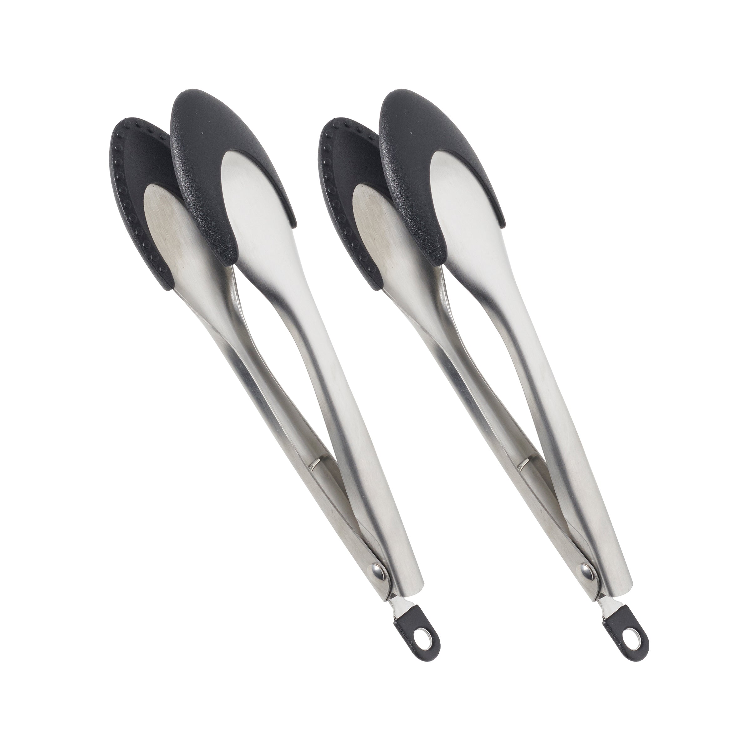 7-Inch Locking Tongs Set of 2 - Heavy Duty Stainless Steel Kitchen Tongs for Grilling, Cooking, Serving - Non-Slip Grip for BBQ, Salad, Pasta, Hot Dishes