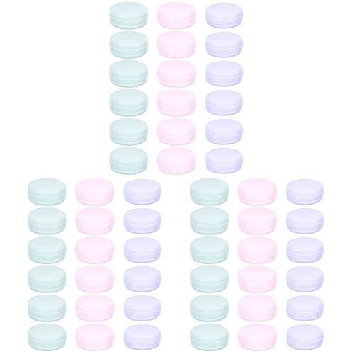 FRCOLOR 90pcs Clear Travel Makeup Jars with Spoons - for Creams & Cosmetics Storage
