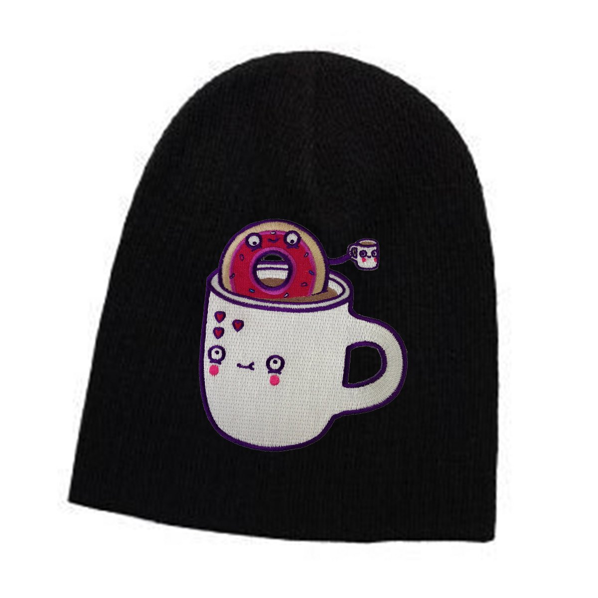 Randy Otter Artist Iron On Embroidered Patch Applique - Coffee with Friends Design - DIY Sewing Craft for Jackets, Hats, Bags - Perfect for Gifts & Custom Clothing