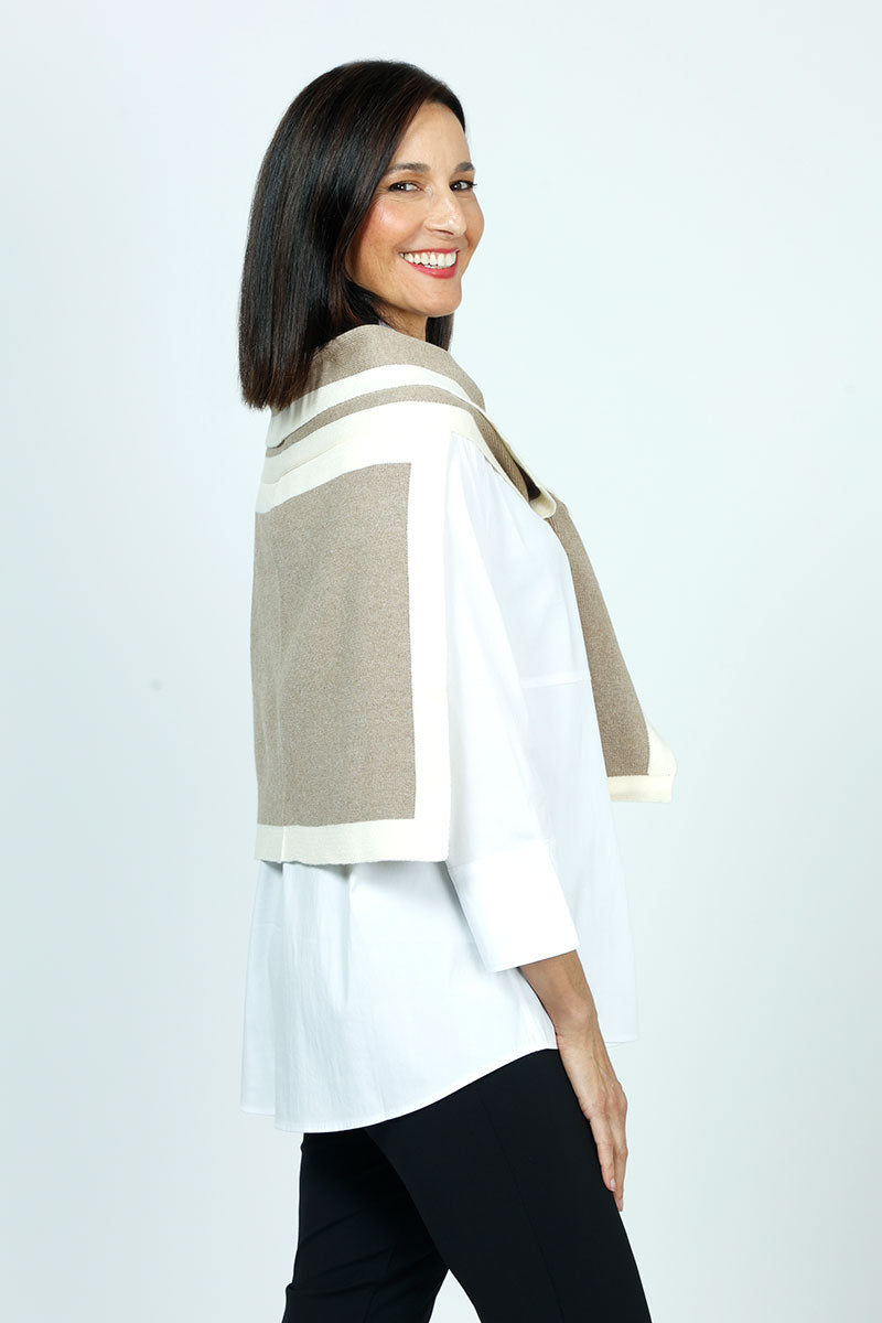 Elegant Tie Front Shawl Wrap - Soft & Stylish Women's Fashion Scarf for Office, Evening & Special Occasions