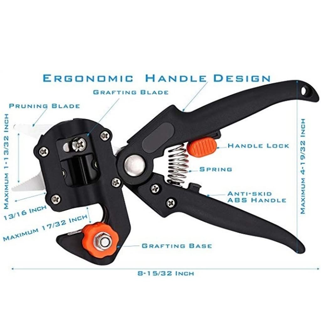 Professional Pruning Shears - Heavy Duty Garden Pruner & Cutting Tool Kit for Gardening, Grafting, Bonsai & Fruit Trees | Perfect for Home Gardeners, Landscapers & DIY Enthusiasts (Ideal for Trimming, Shaping Plants & Harvesting Fruits)