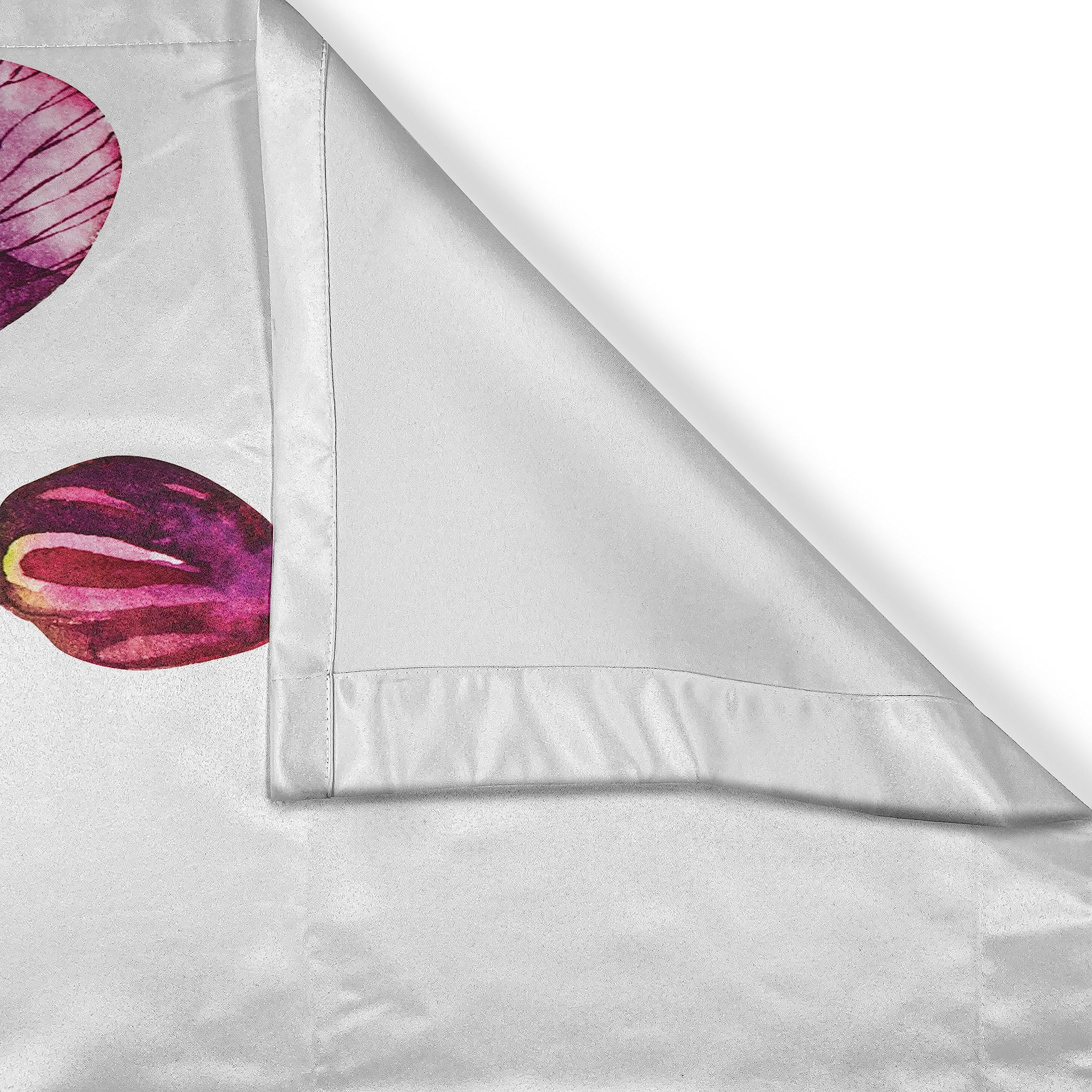 Ambesonne Floral Long Kitchen Curtains - Orchid Branch Design Symbolizing Purity, 2 Panel Rod Pocket Drapes for Windows, 55