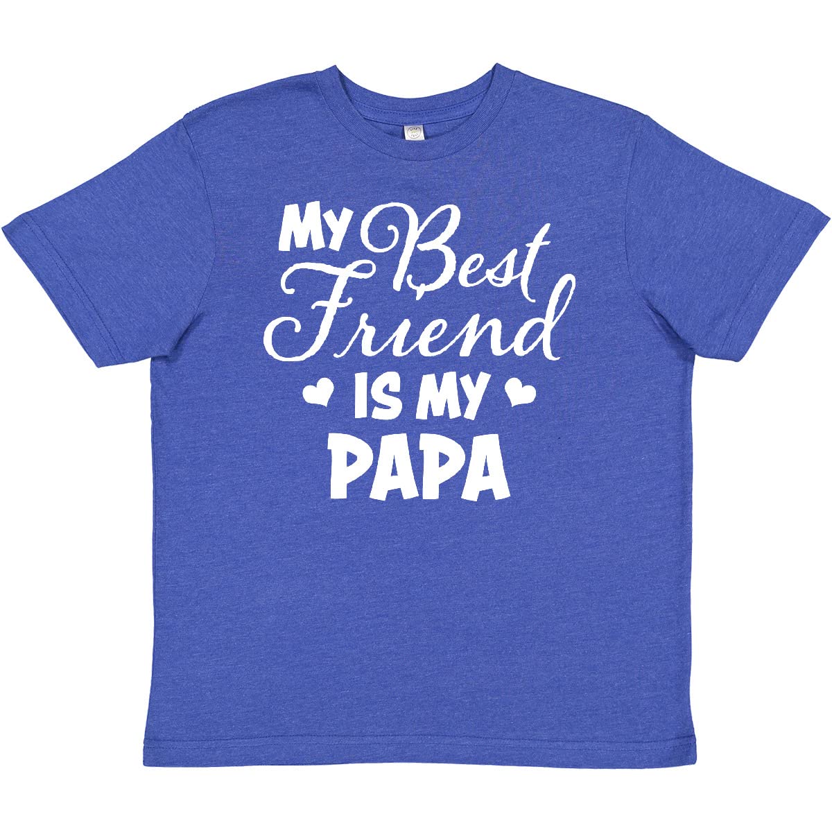 My Best Friend is My Papa with Hearts Youth T-Shirt for Father's Day Gifts & Family Outings
