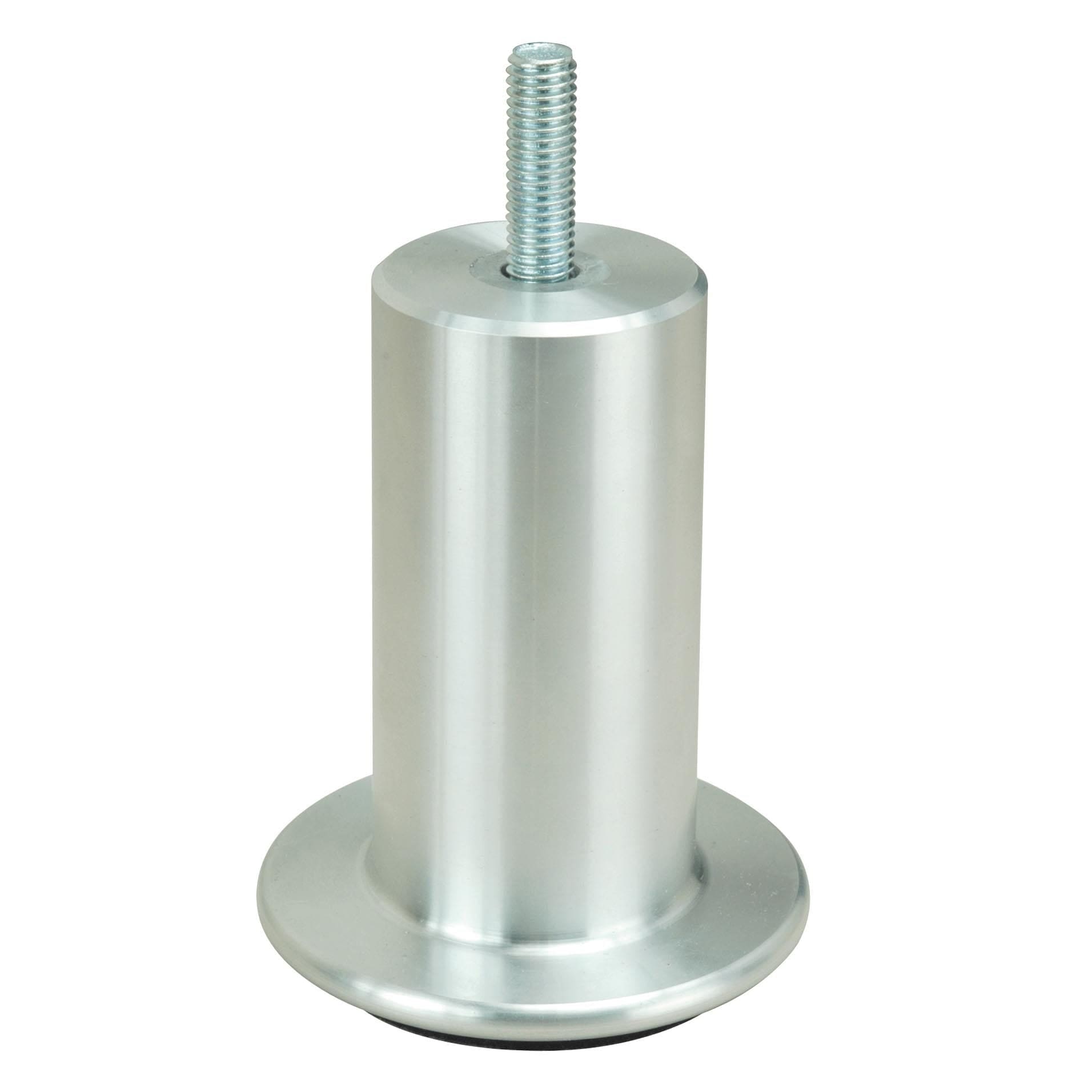 3 15/16 Inch (100mm) Modern Round Aluminum Furniture Legs - Sturdy & Sleek for Sofas, Chairs, Tables & DIY Projects