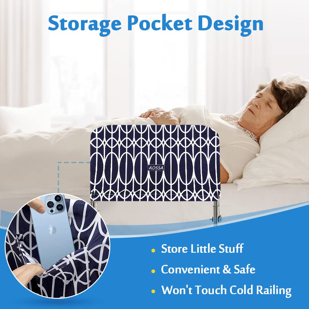 Hospital Bed Rail Padding - Safety Bumper Cushion for Elderly & Adults | Adjustable Medical Bedside Assist Rail Cover | Fall Prevention & Patient Protection (1PC) - Ideal for Home Care, Nursing Homes & Rehabilitation Centers