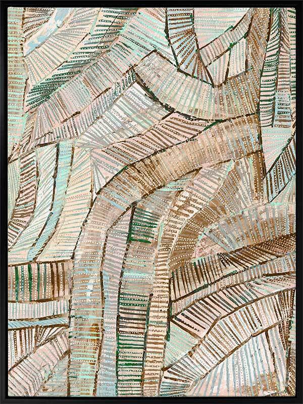Dhala Bu Nya Bula Green Canvas Art Print - Modern African Wall Decor for Living Room, Bedroom & Office - Perfect for Home & Office Decor