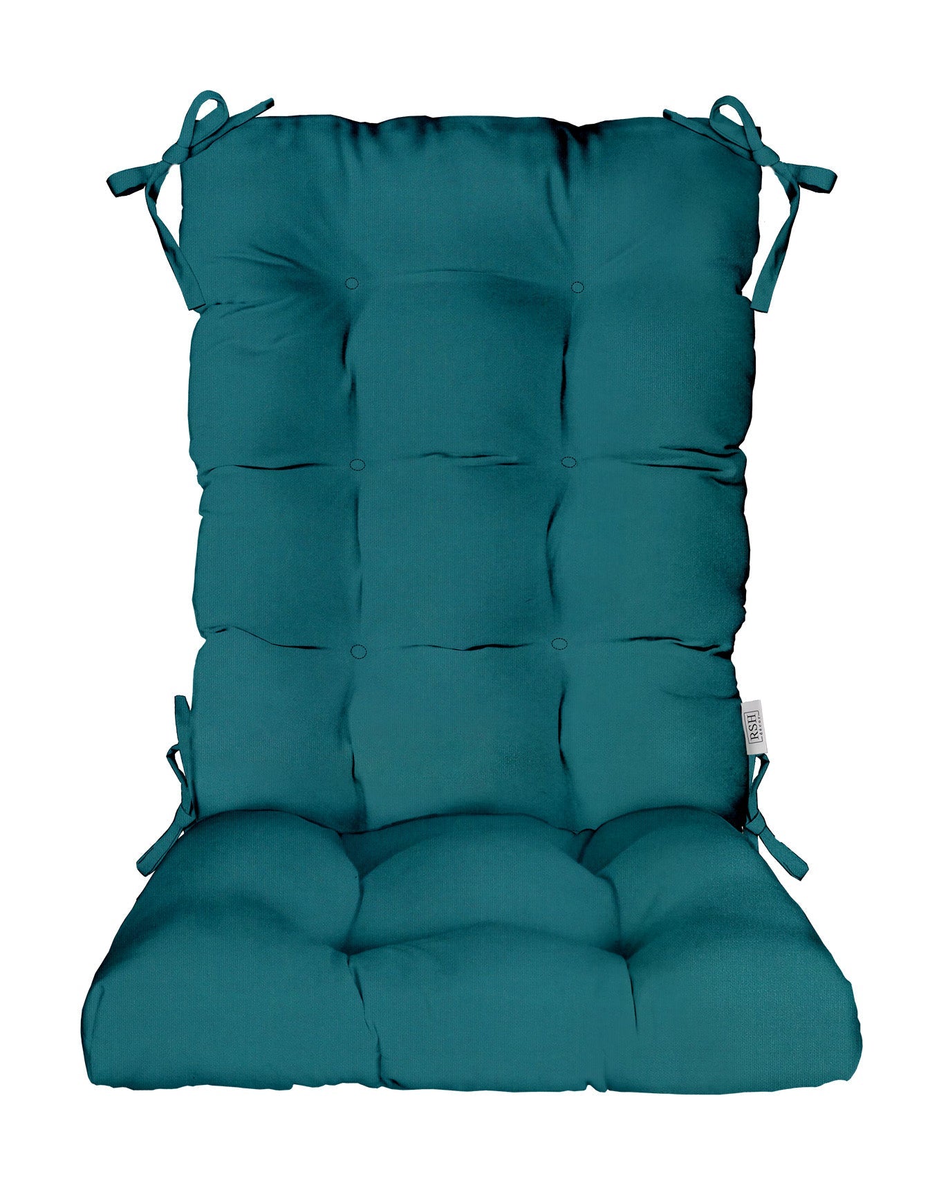Sunbrella Canvas Blues Tufted Rocking Chair Cushion - Water-Resistant Outdoor Rocker Cushion with UV Protection - Perfect for Porch, Patio, and Garden Relaxation