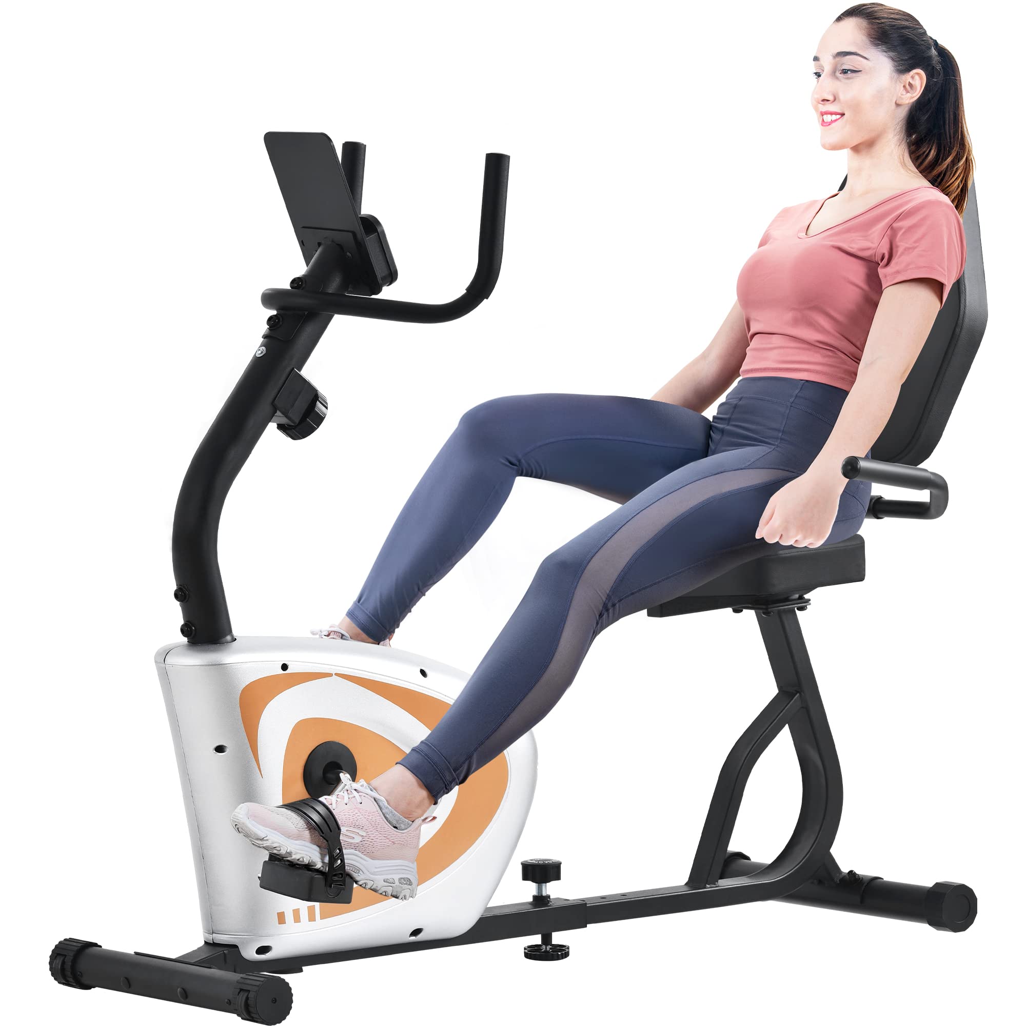 Merax 2023 3-in-1 Foldable Exercise Bike for Home - Recumbent & Upright Indoor Cycling Bike with 10-Level Magnetic Resistance, Compact Stationary Fitness Bike for Cardio Workouts & Weight Loss | Perfect for Home Gym, Small Spaces & Apartment Workouts