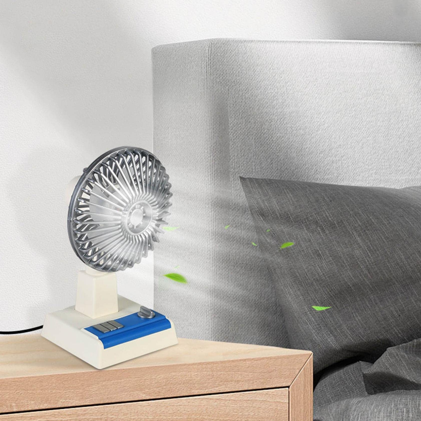 USB Retro Fan - Electric Cooler Machine for Desktop, Office & Home - Quiet Personal Mini Air Cooler with Auto Shaking Head - Portable Cooling Fan for Travel, Car & Workspace - Improve Air Circulation & Comfort