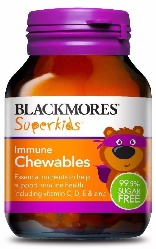 Blackmores Superkids Immune Chewable Vitamins for Kids - Boosts Immunity & Supports Healthy Growth - Perfect for School, Travel & Daily Wellness